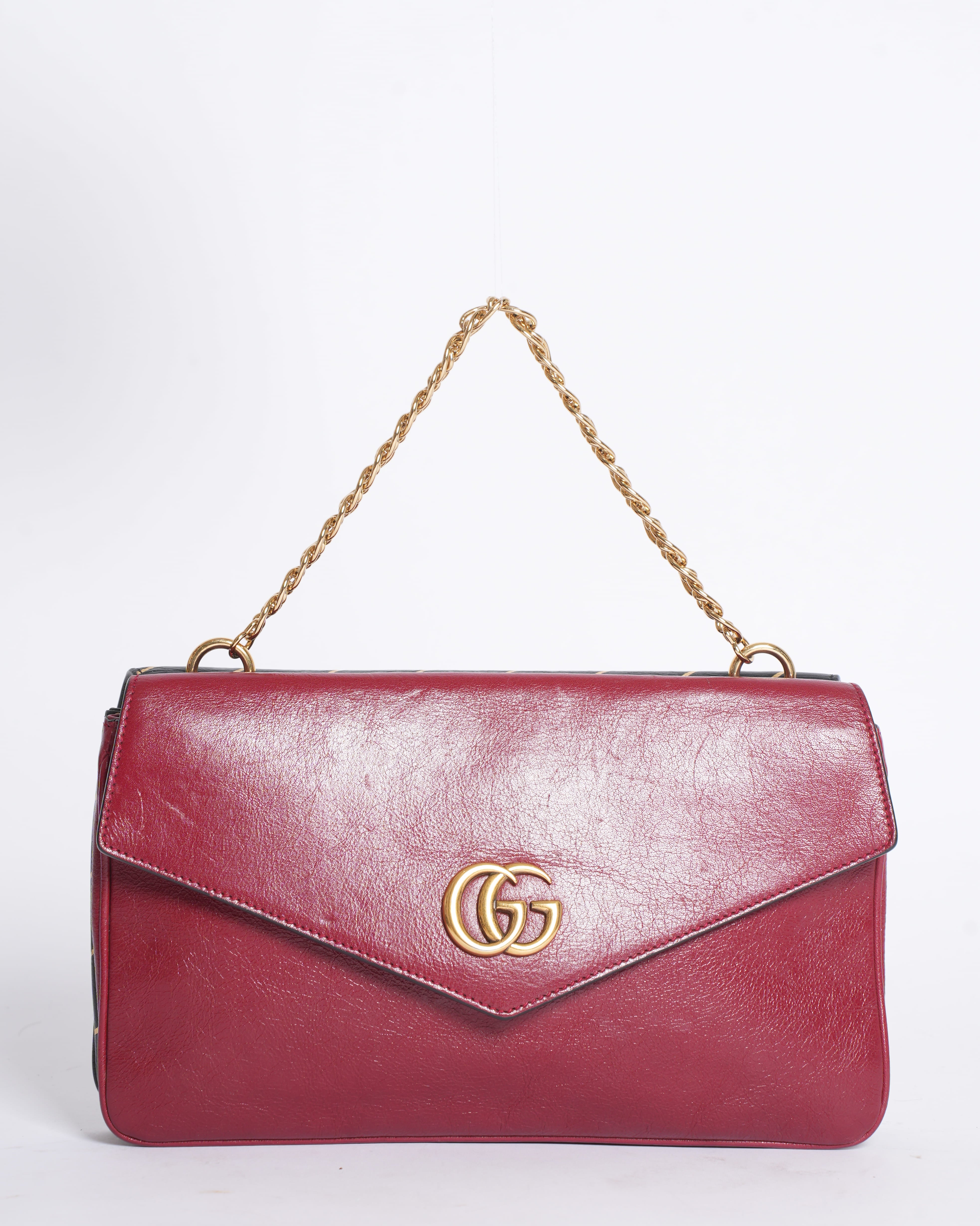 Gucci Bi-Colour Black & Red Lined Thiara Leather Crossbody Bag