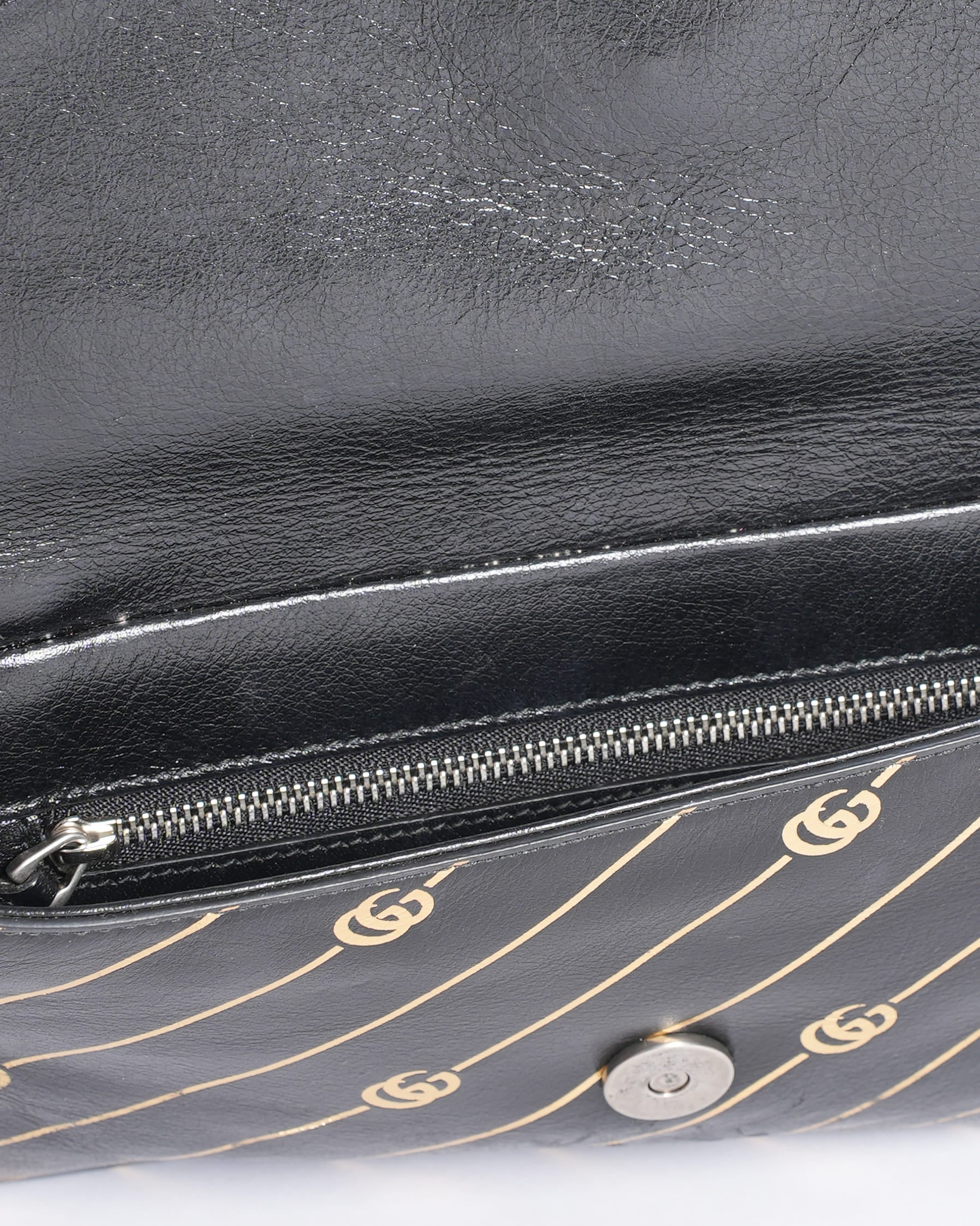 Gucci Bi-Colour Black & Red Lined Thiara Leather Crossbody Bag