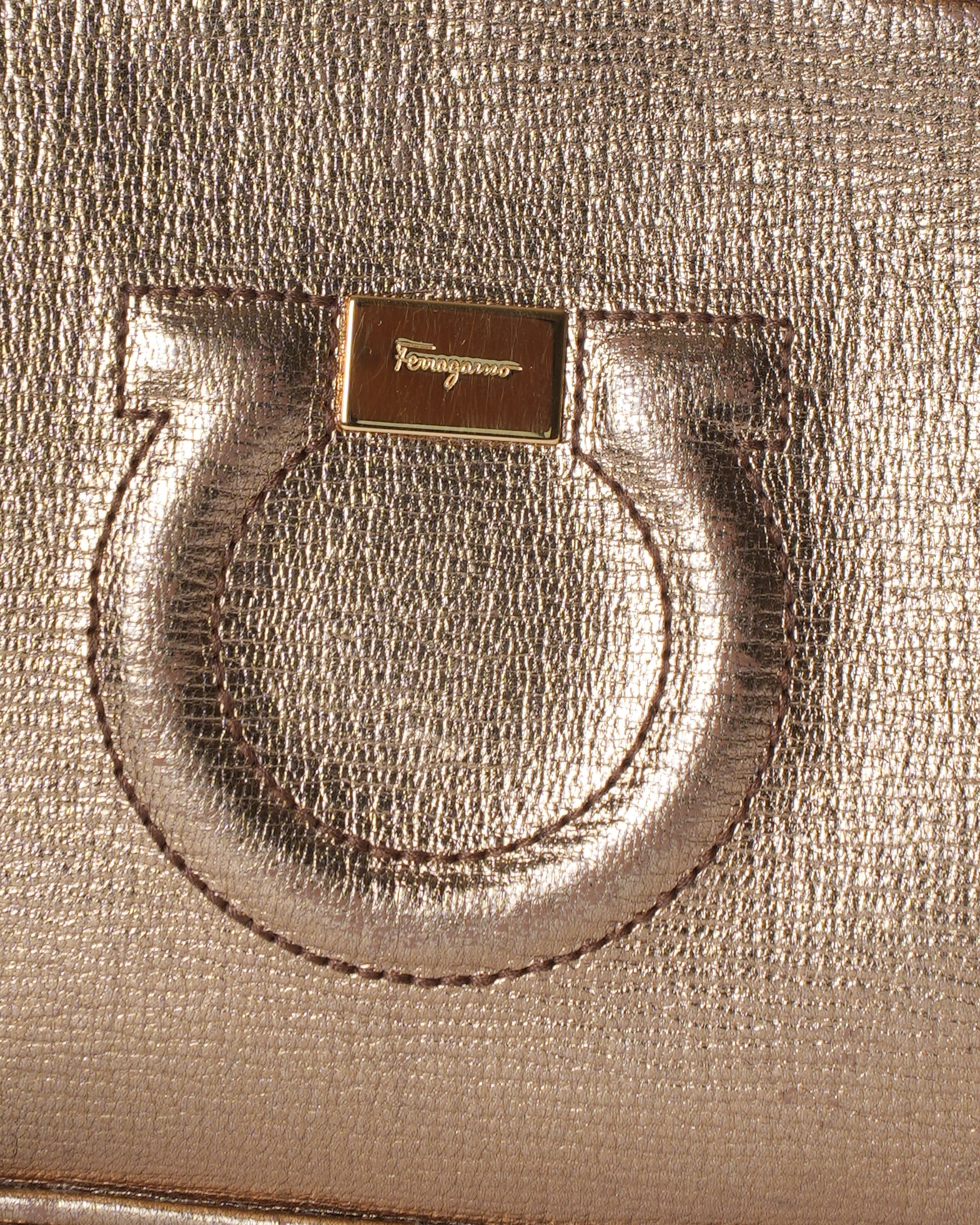 Salvatore Ferragamo City Crossbody In Golden
