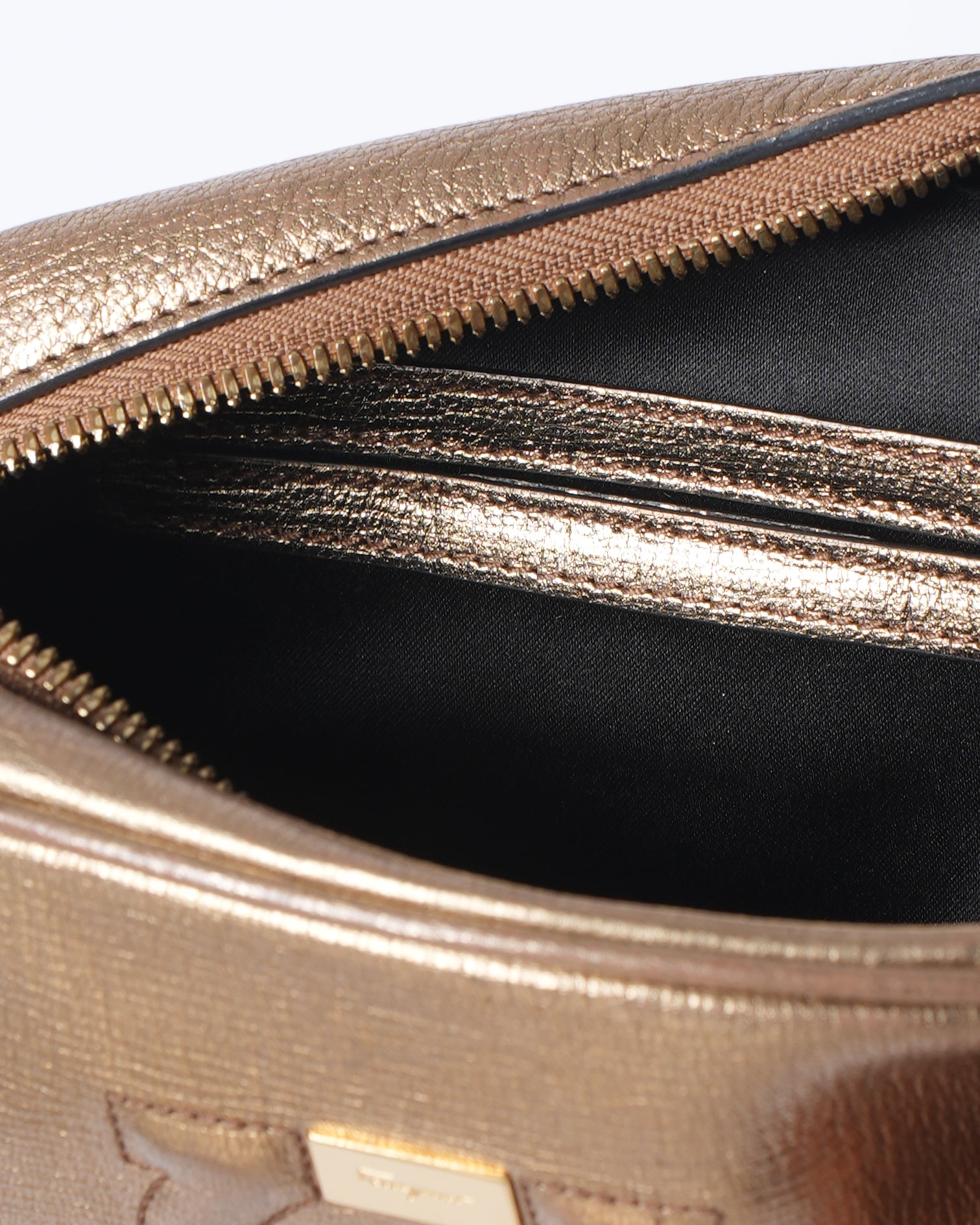 Ferragamo City Crossbody In Golden