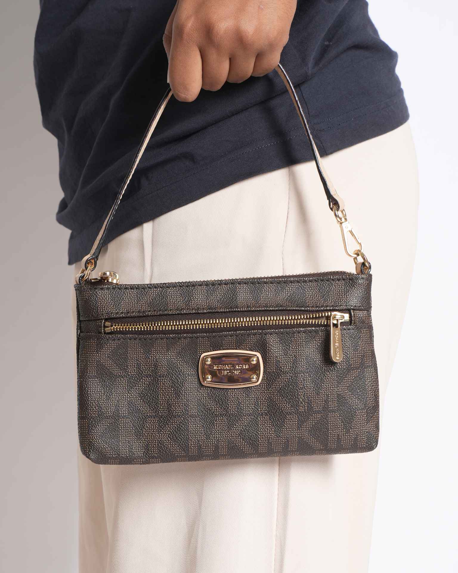 Michael Kors Signature Monogram Mini Pochette
