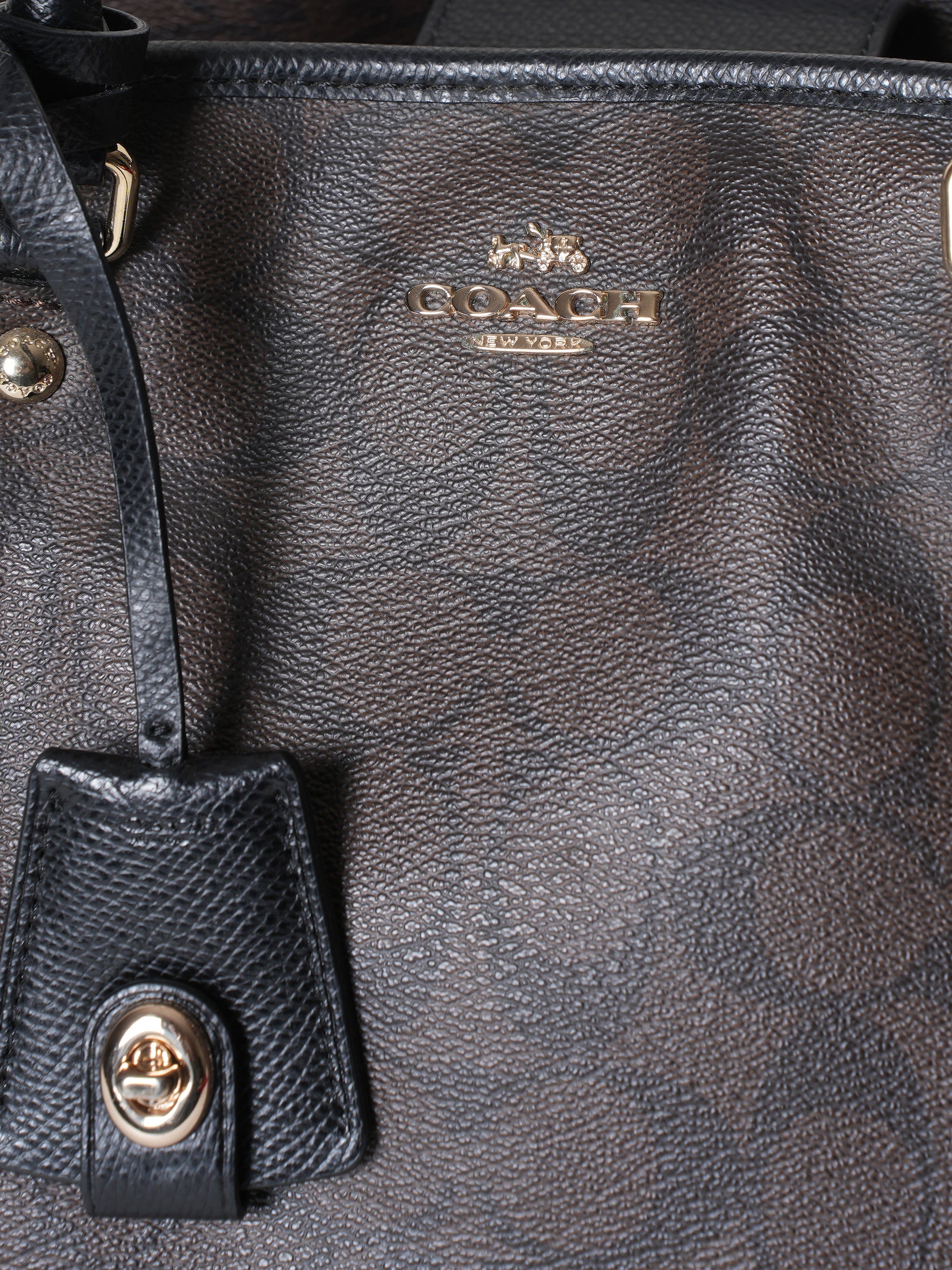 Coach Textured Brown Satchel