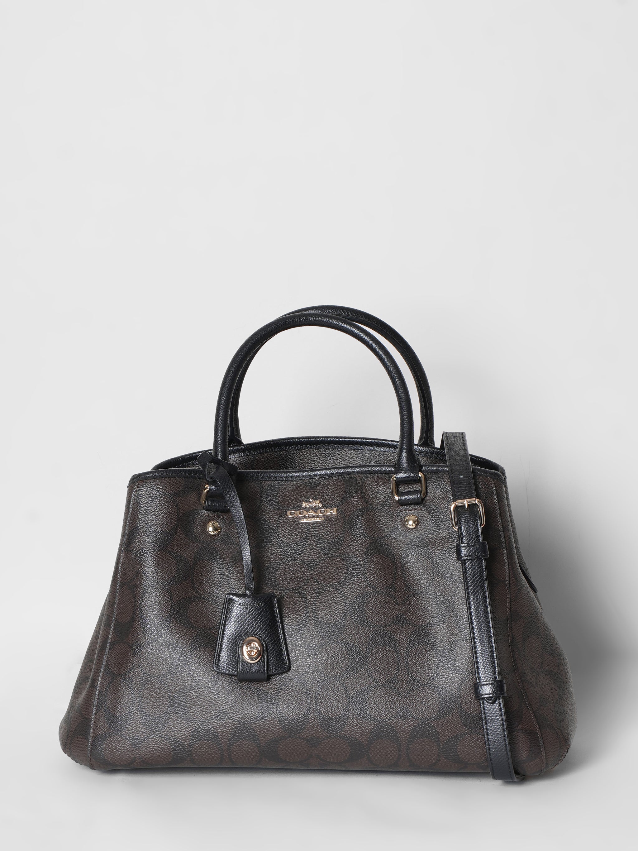 Coach Textured Brown Satchel