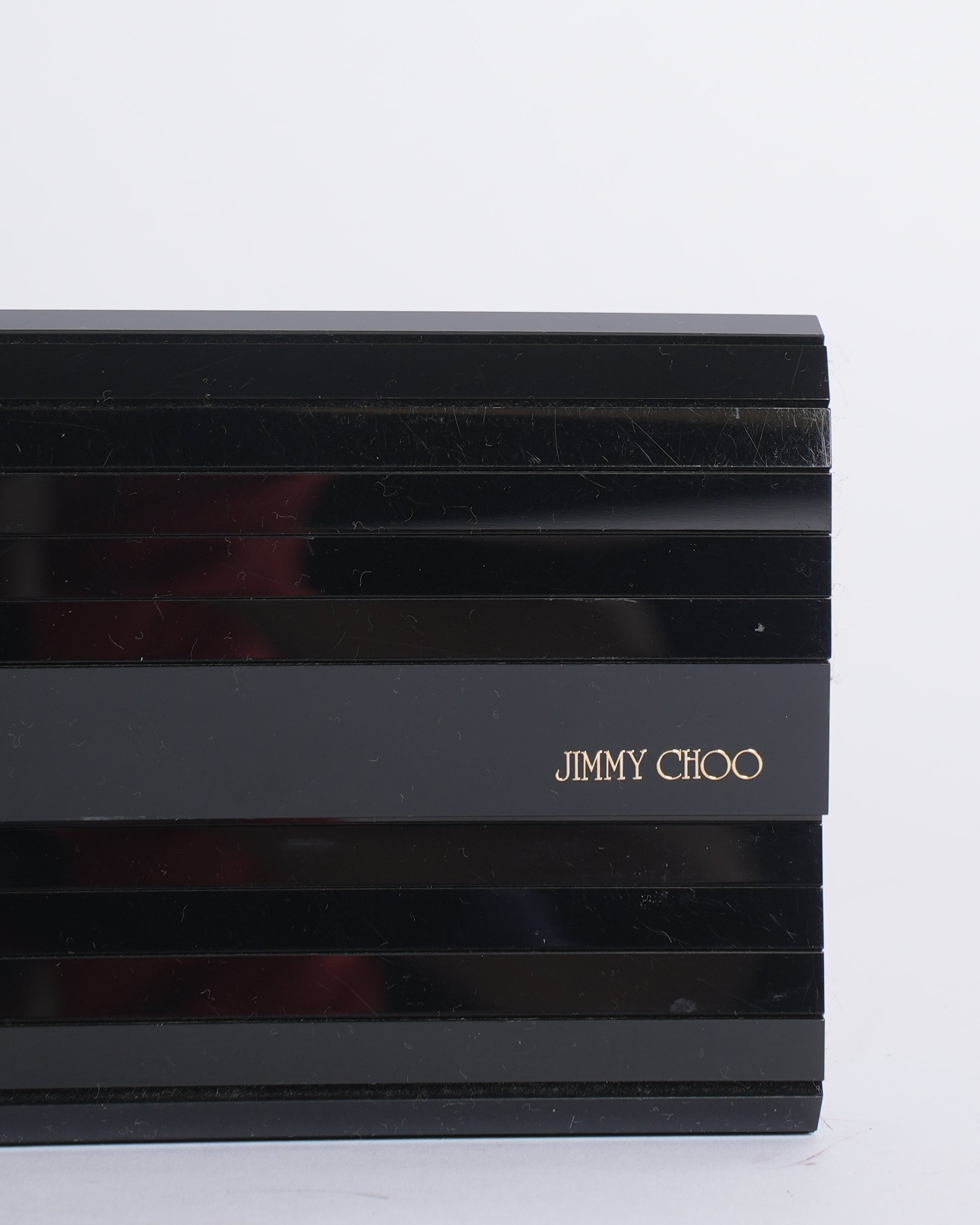 Jimmy Choo Acrylic Clutch In Black