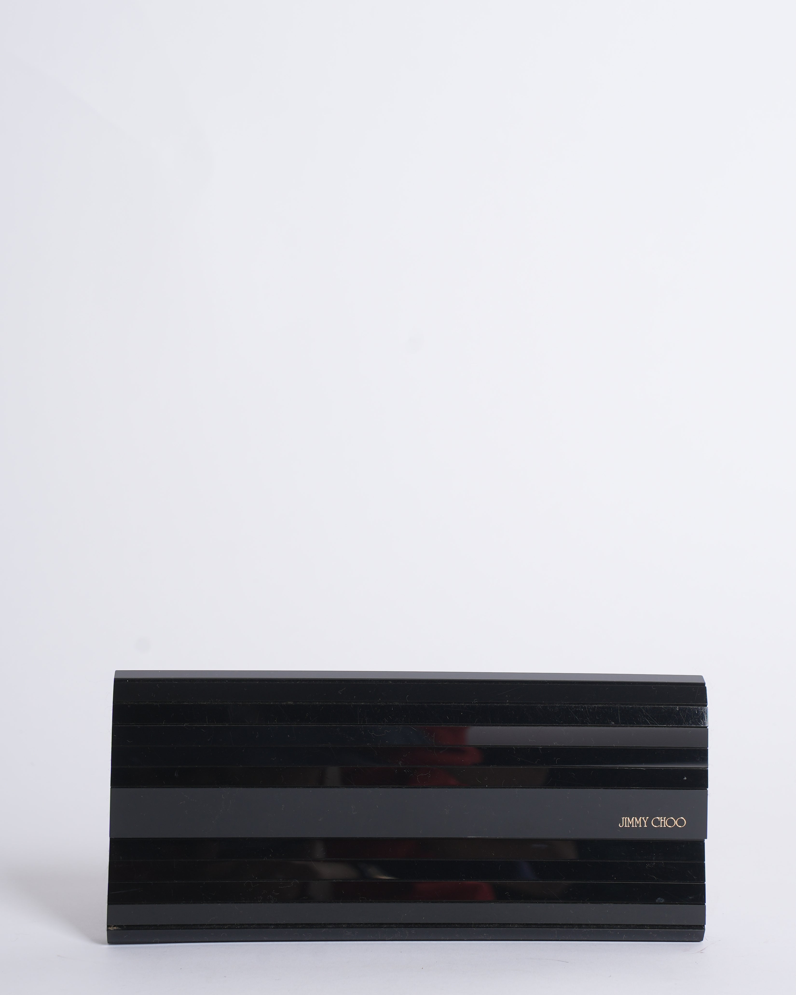 Jimmy Choo Acrylic Clutch In Black