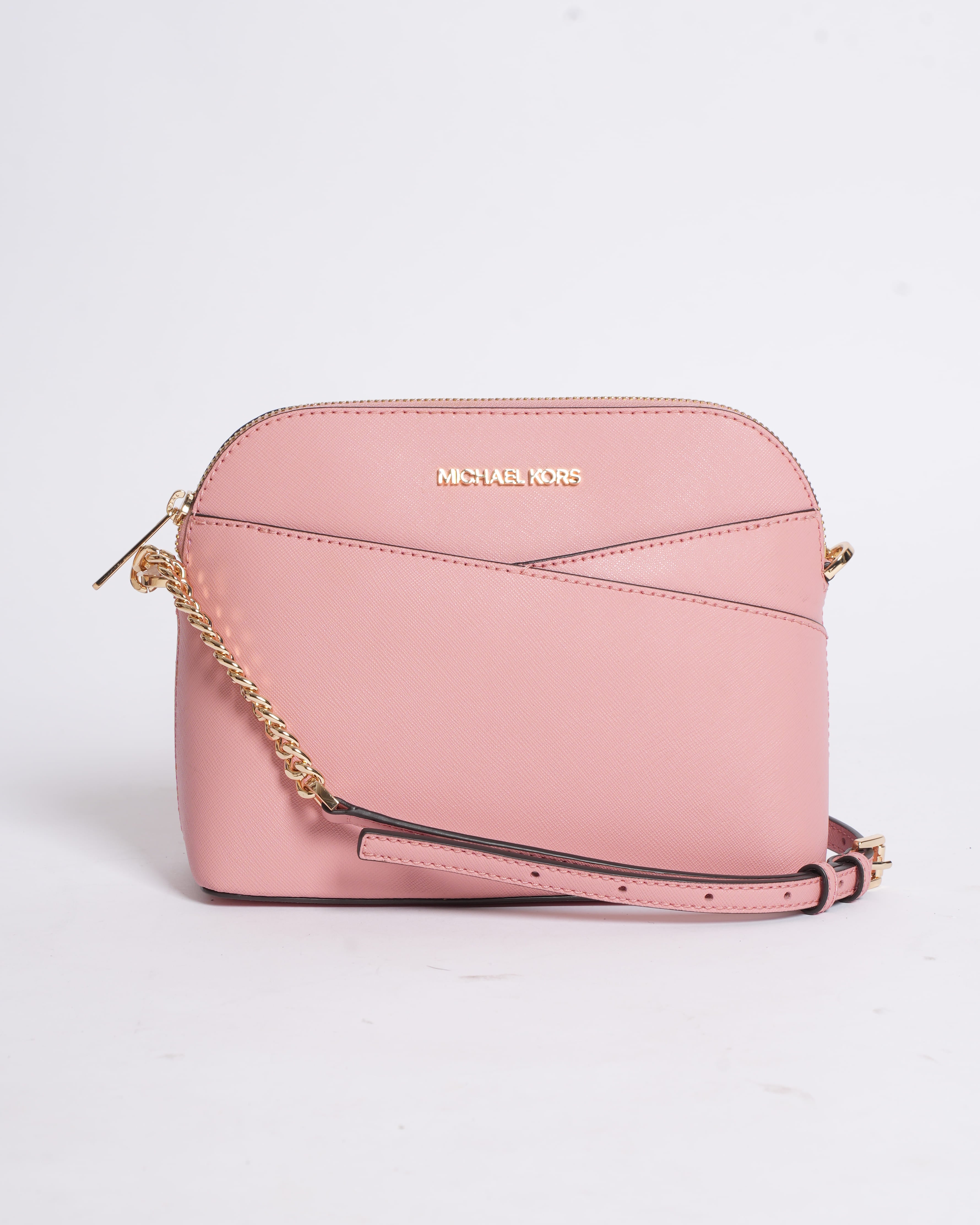 New Michael Kors Jet Set Dome Leather Crossbody Bag