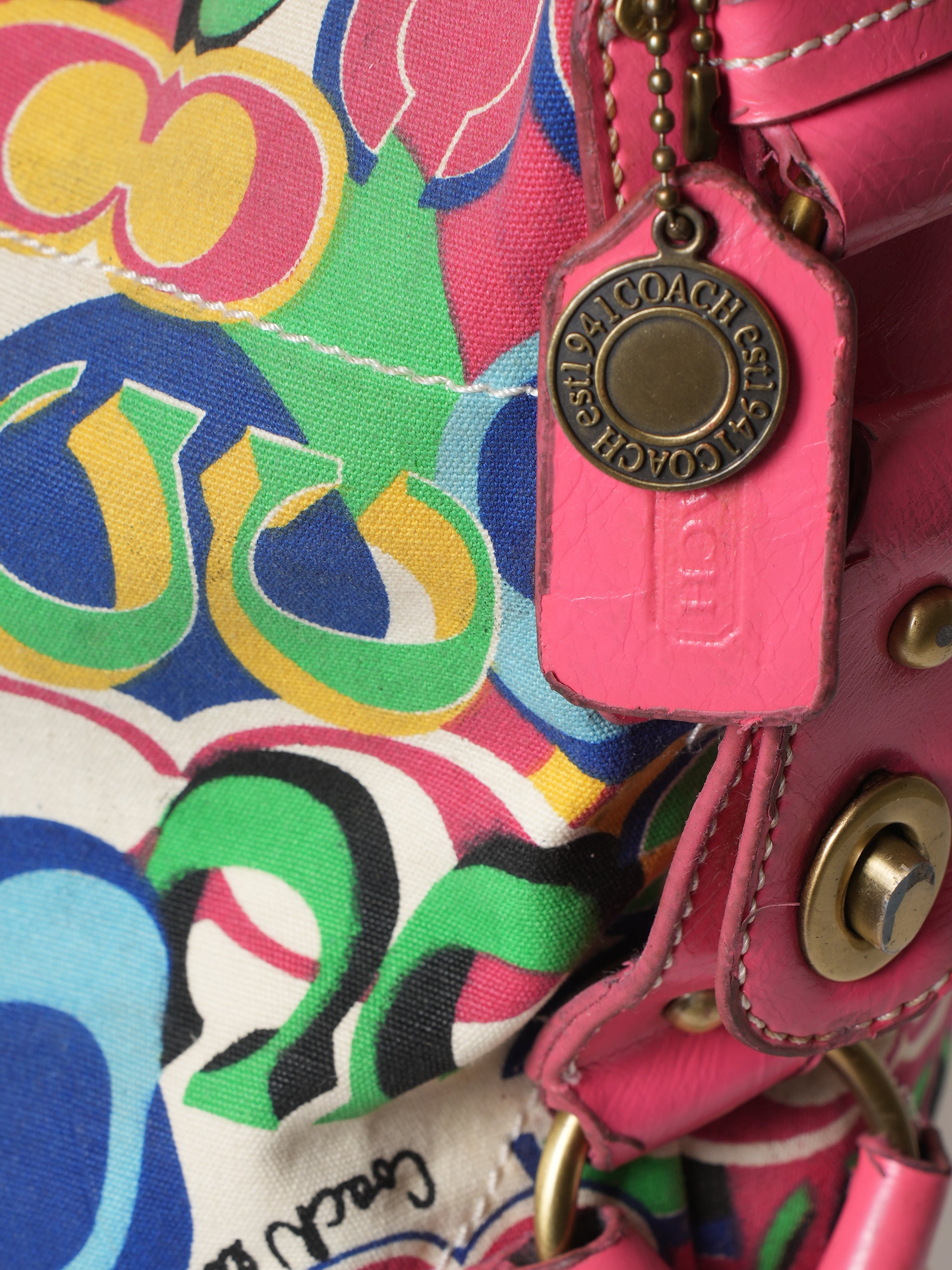 Coach Poppy Pop 'C' Graffiti Shoulder Bag