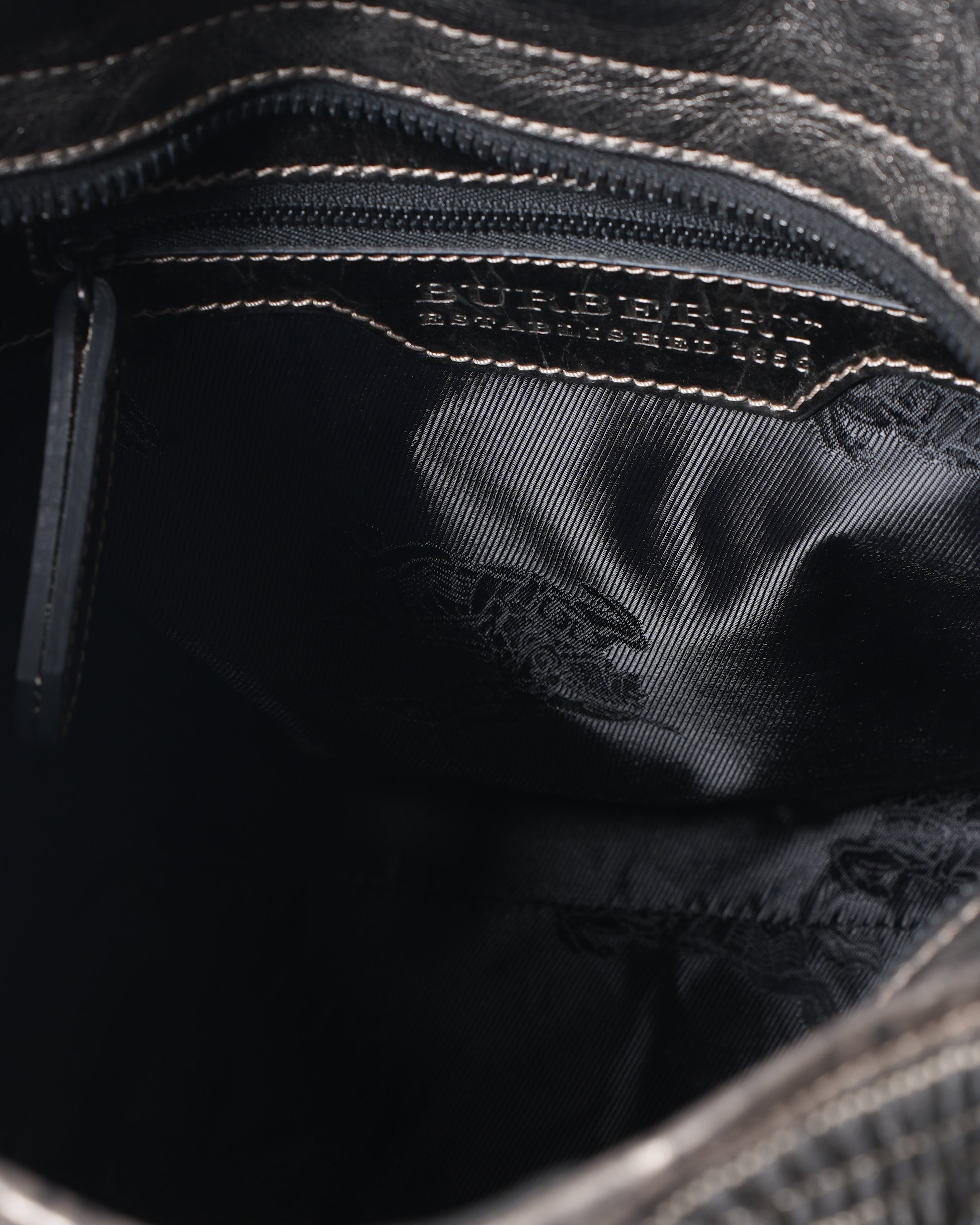 Burberry Leather Cartridge Pleat Shoulder Bag
