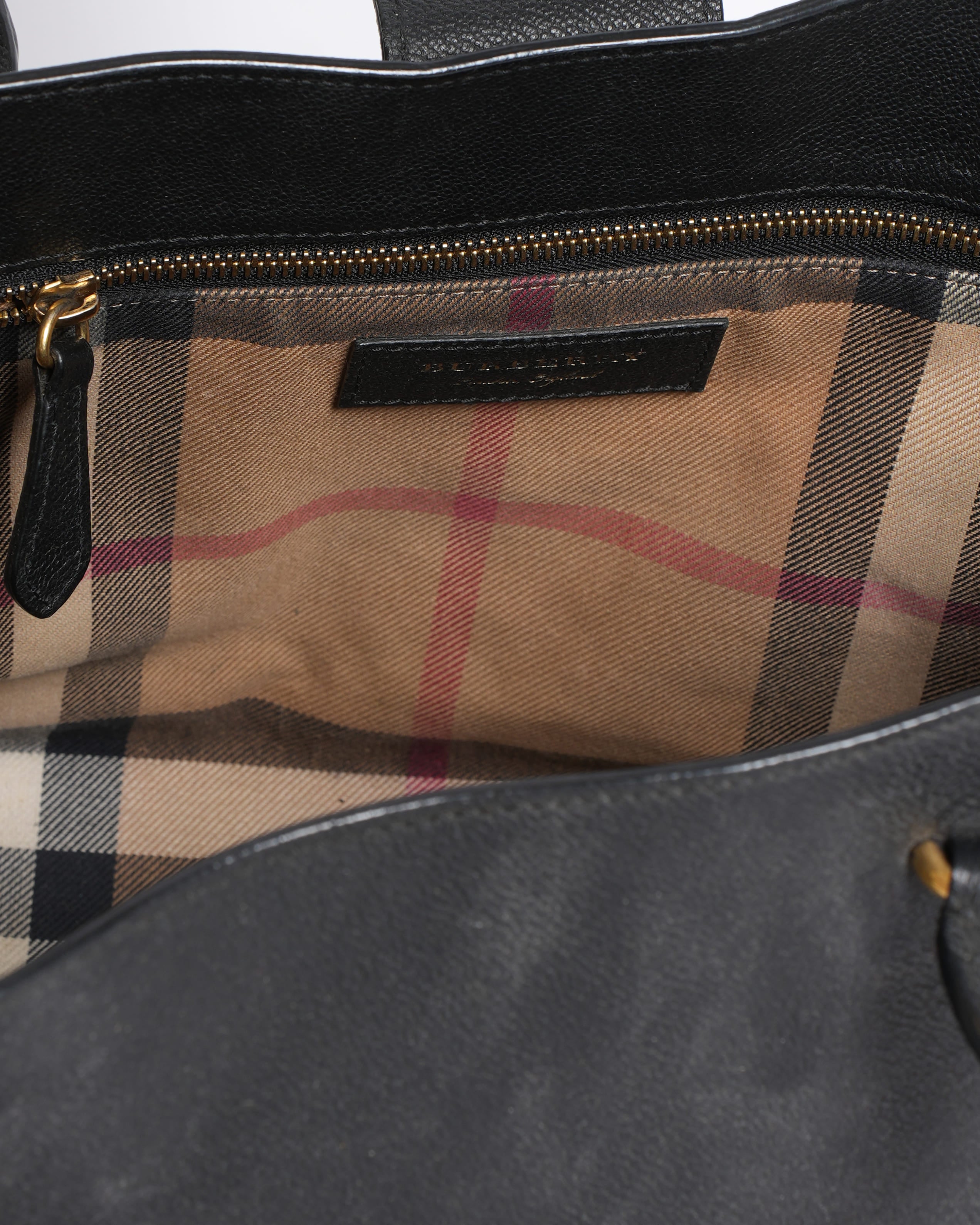 Burberry Grained Leather Shoulder Bag