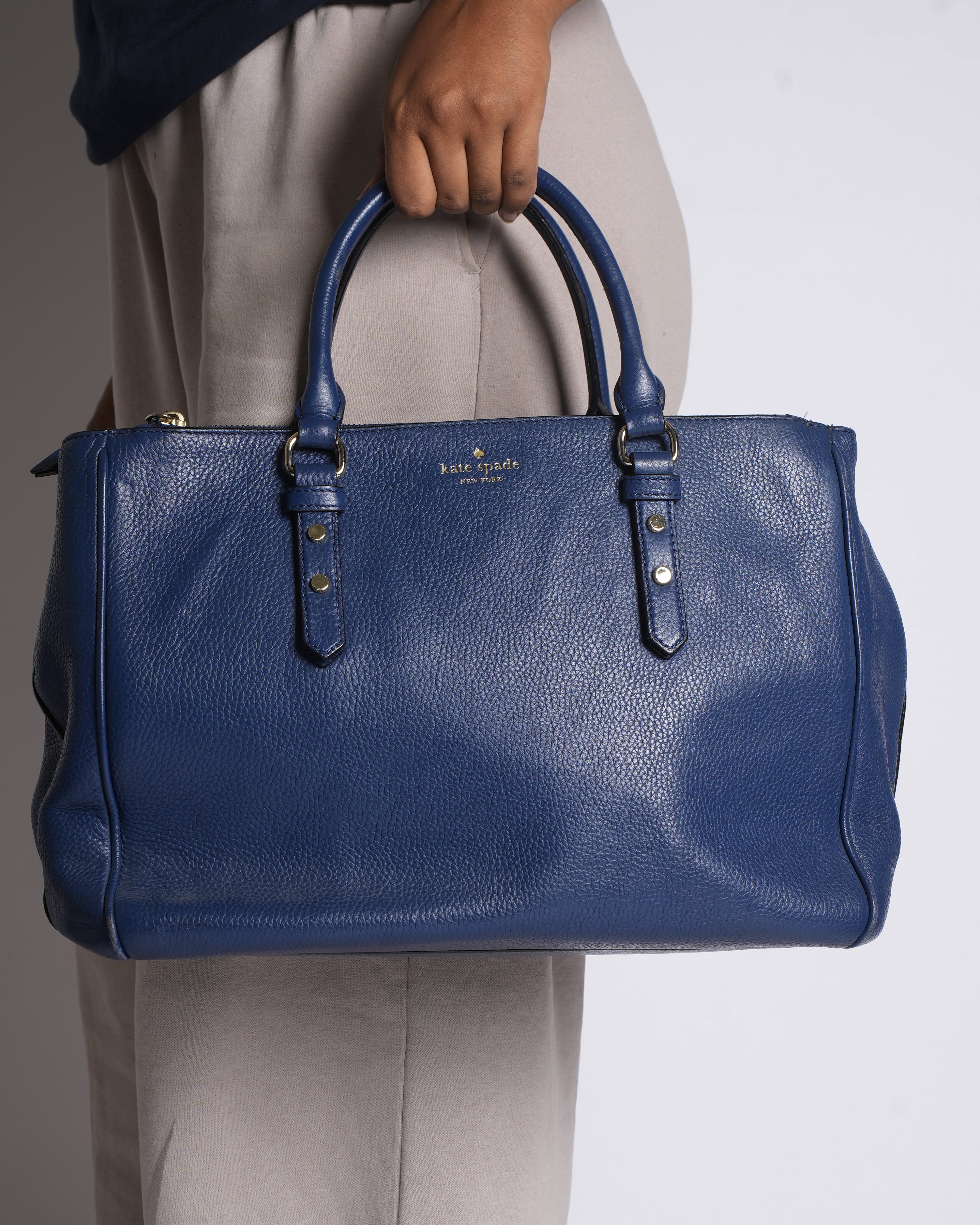 Kate spade blue leather shoulder bag