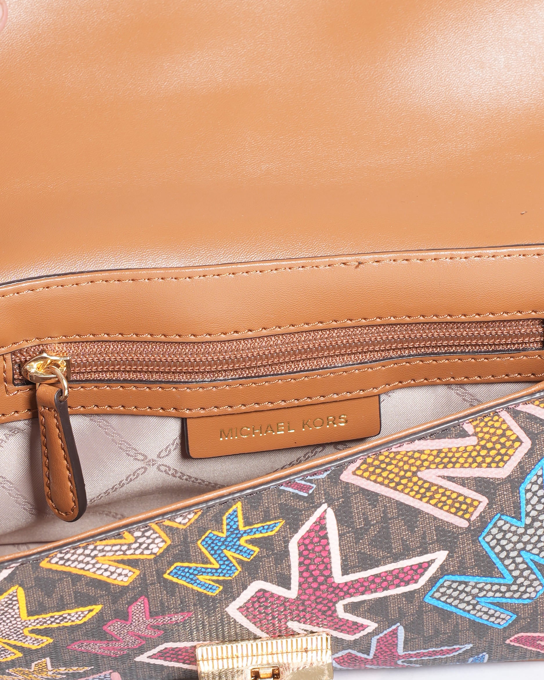 Michael Kors Bradshaw Small Graphic Signature Logo Bag