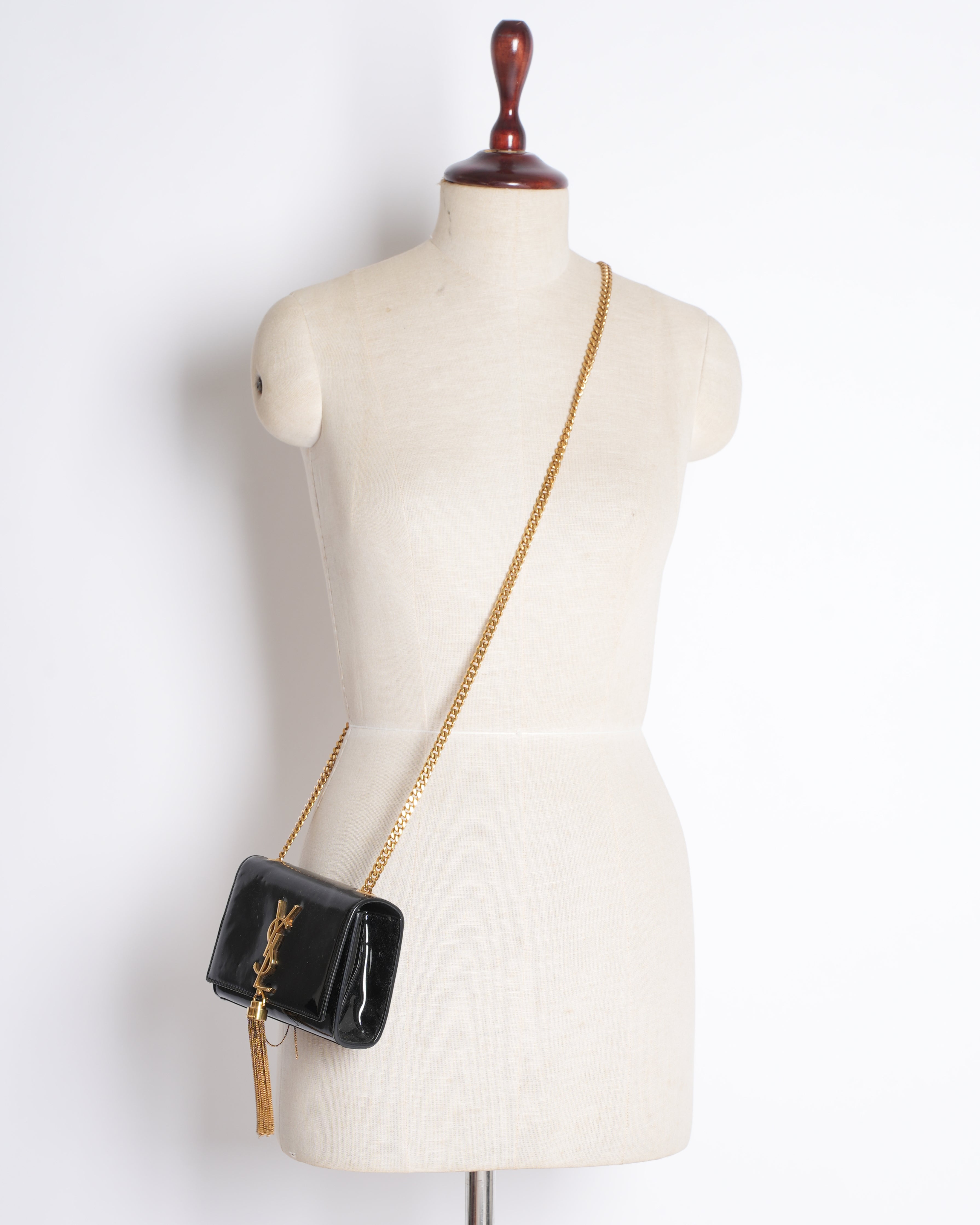 Saint Laurent Kate Patent Leather Crossbody Bag