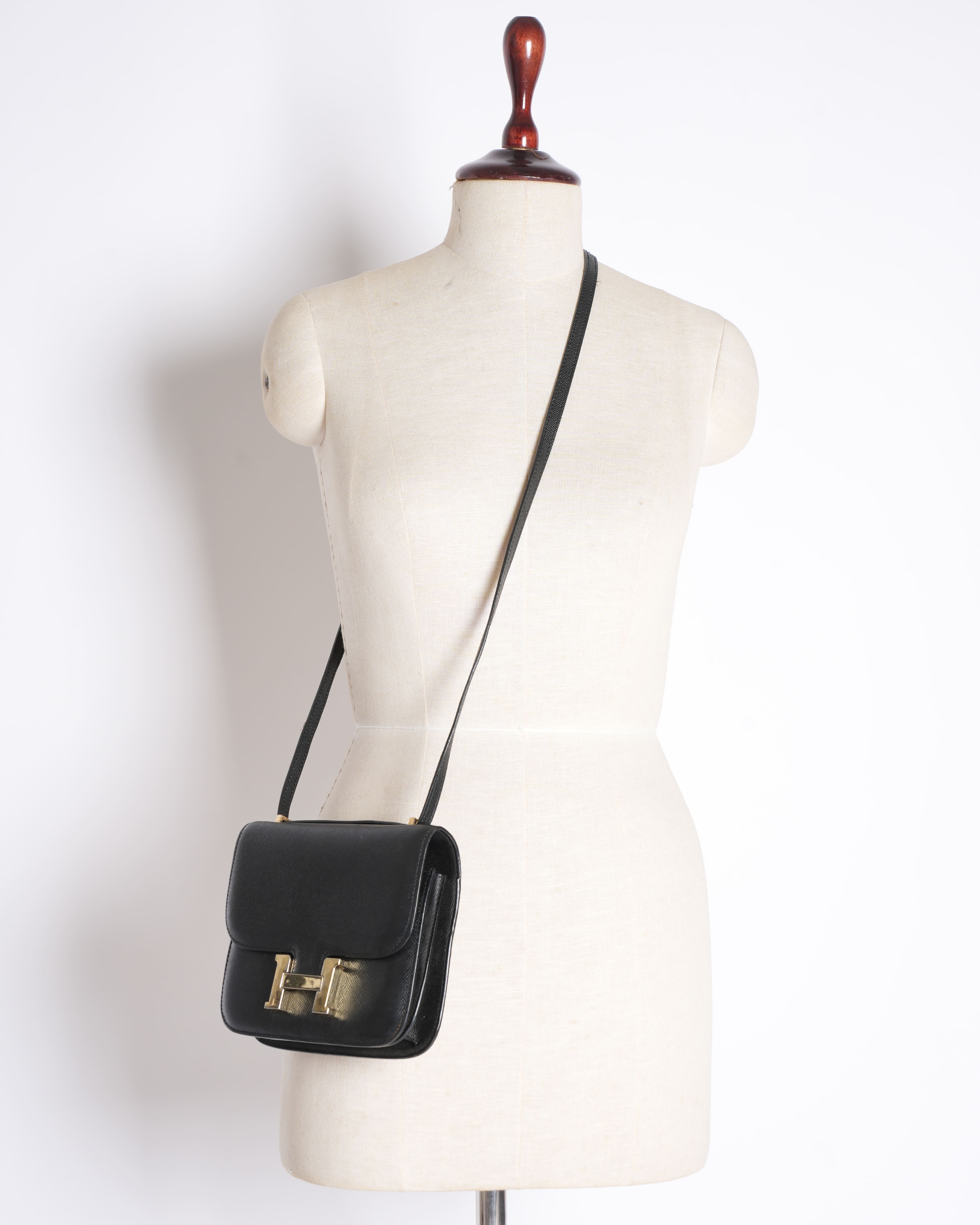 Hermès Constance Mini 18 Epsom Black Bag