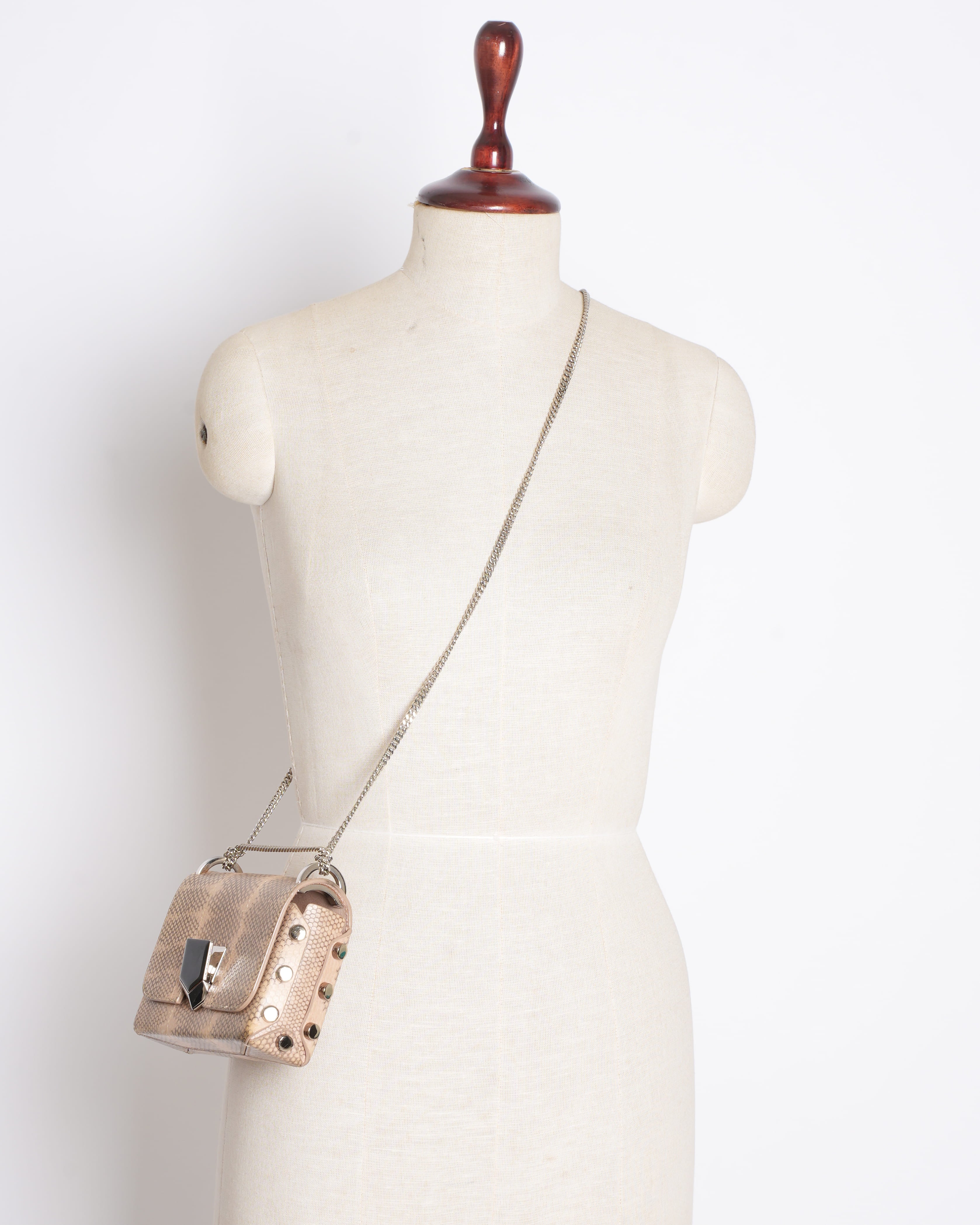 Jimmy Choo Lockett Python Crossbody Bag