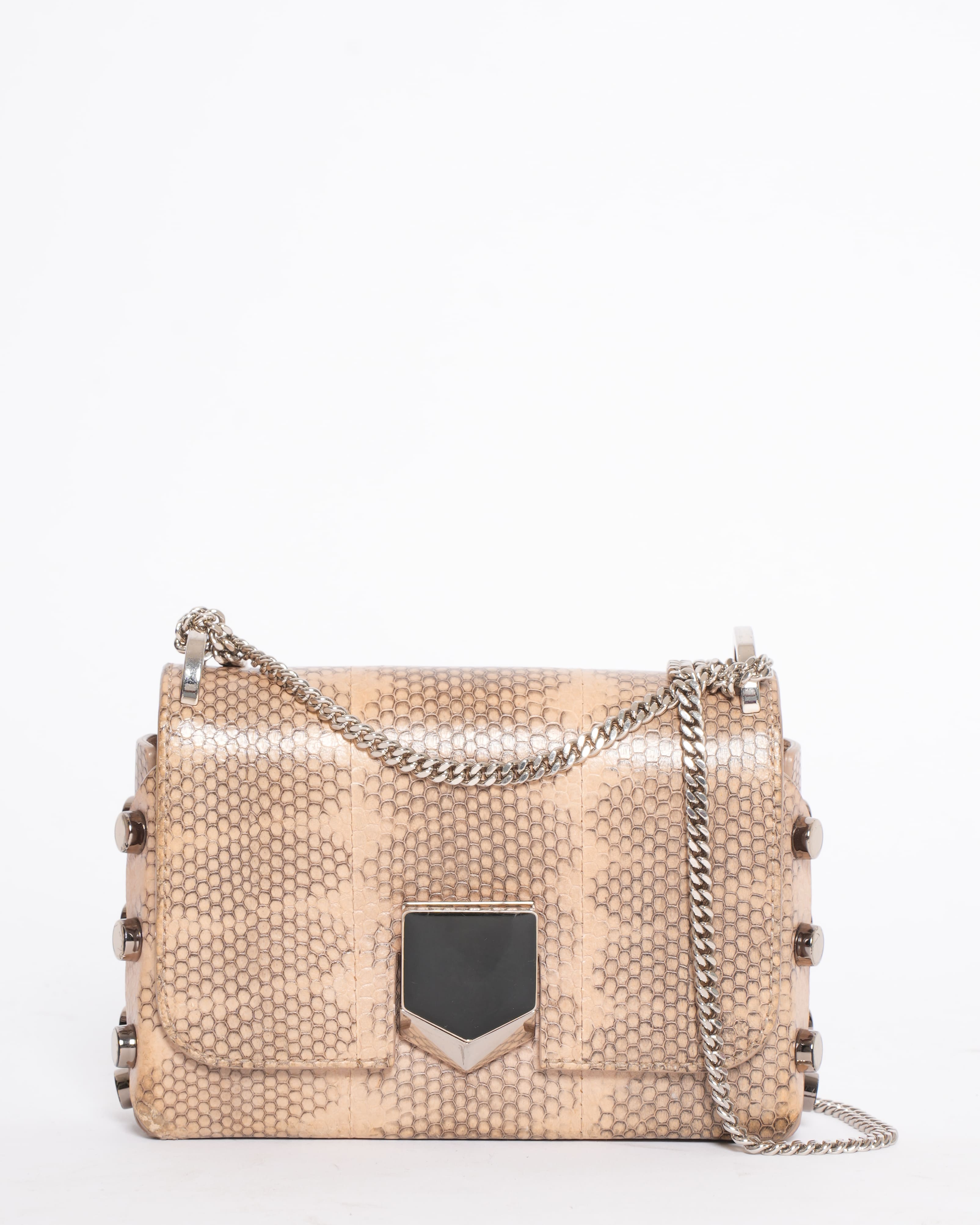 Jimmy Choo Lockett Python Crossbody Bag