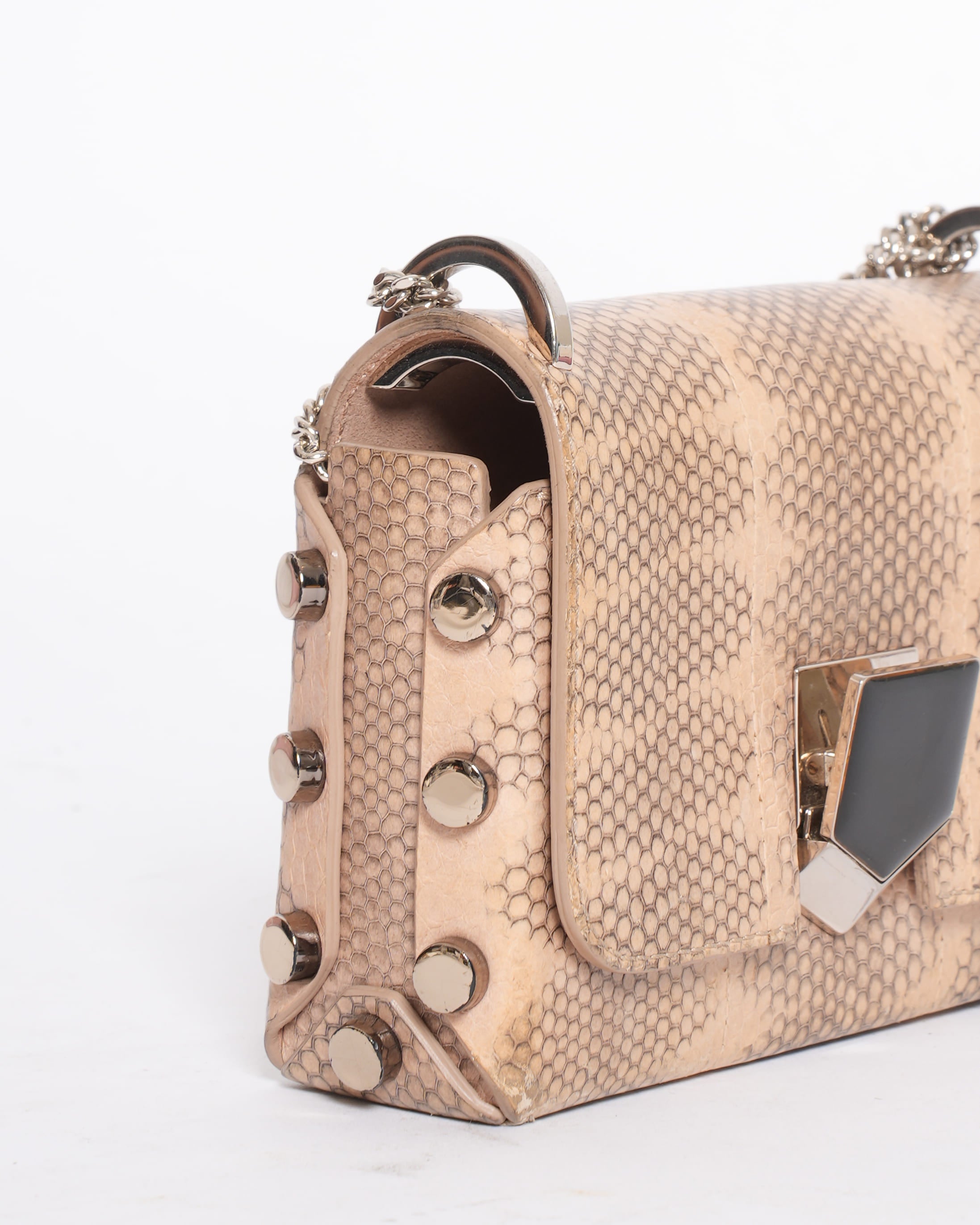 Jimmy Choo Lockett Python Crossbody Bag