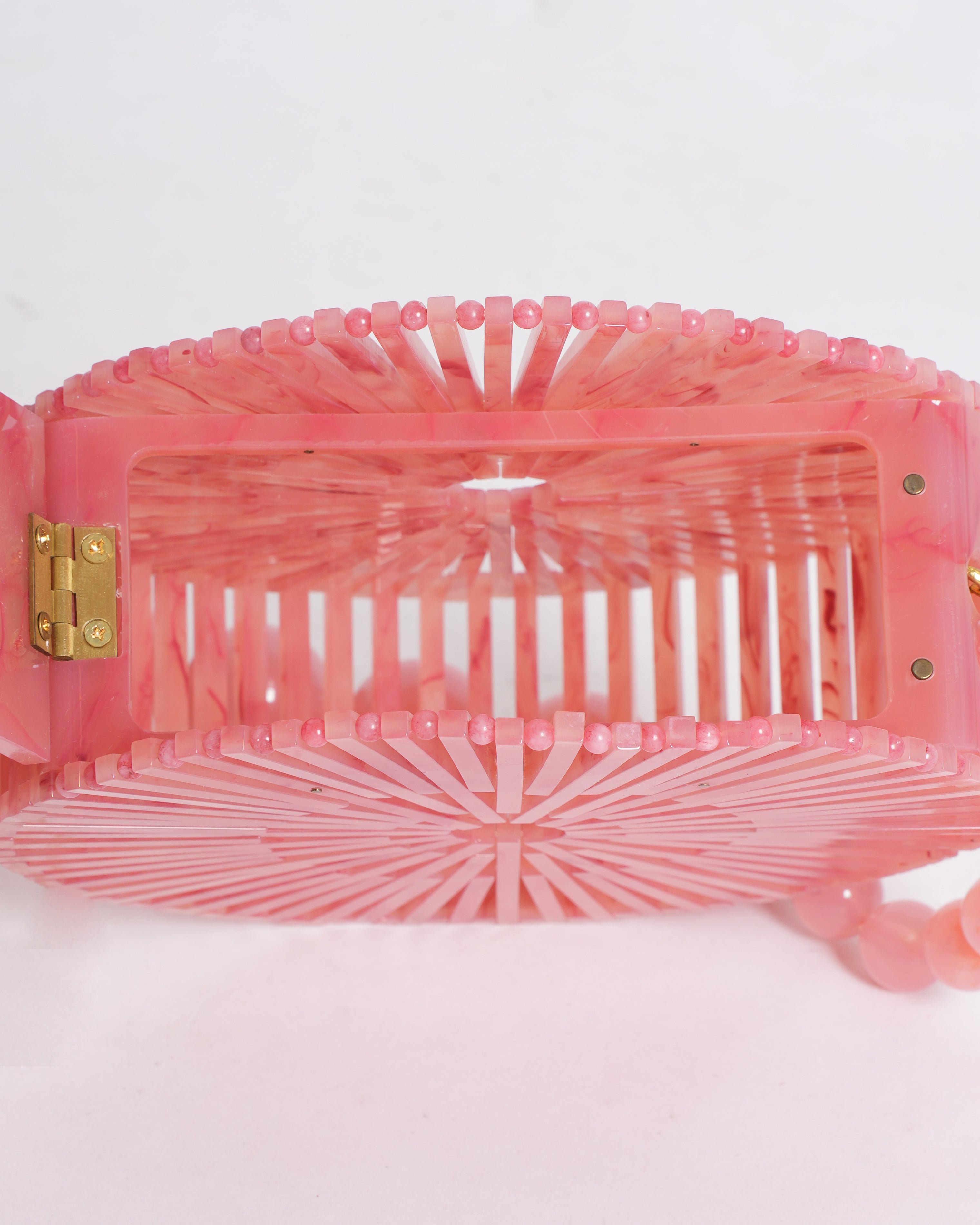 Cult Gaia Acrylis Lune Cherry Quartz Bag