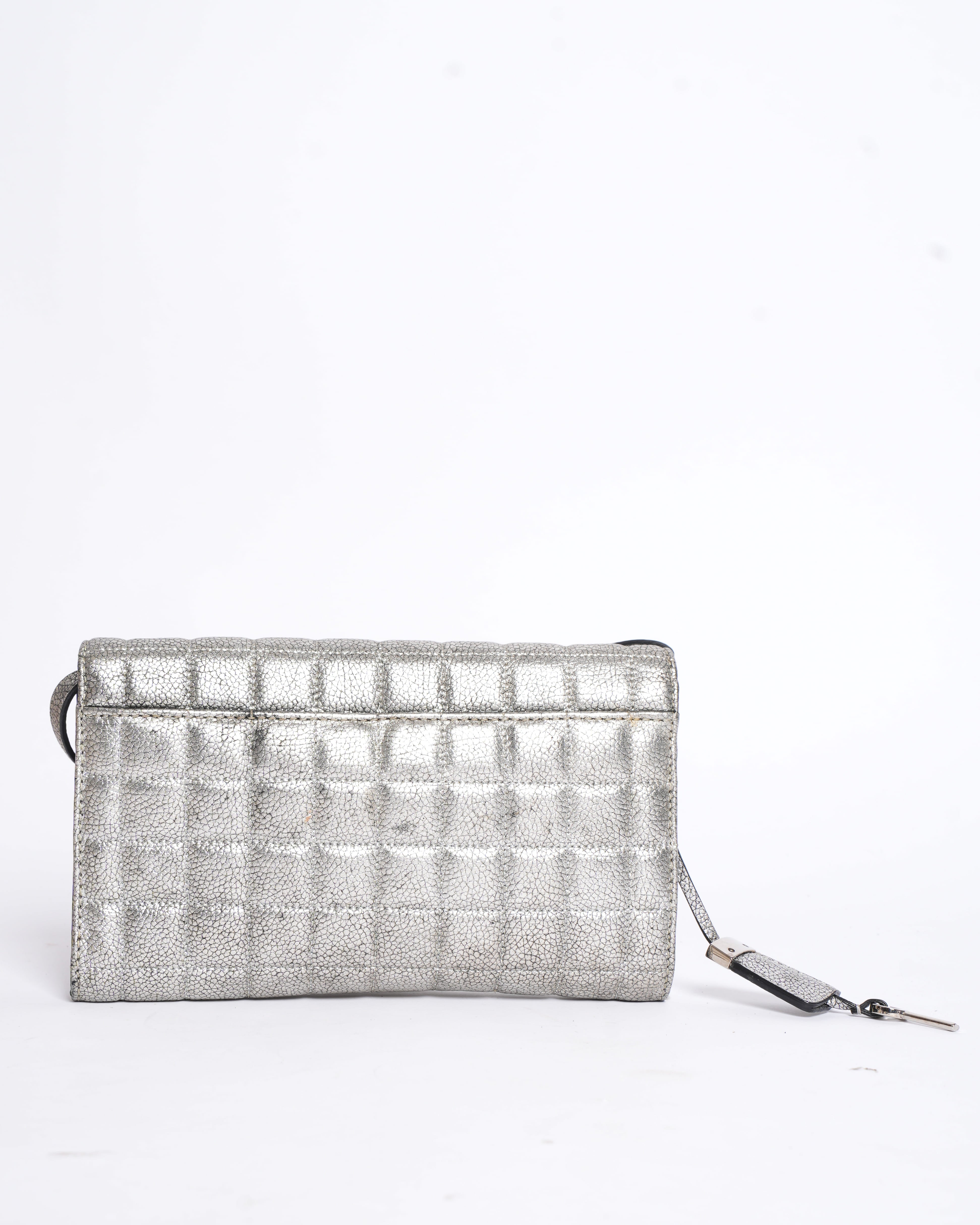 Michael Kors Quilted Silver Crossbody Bag