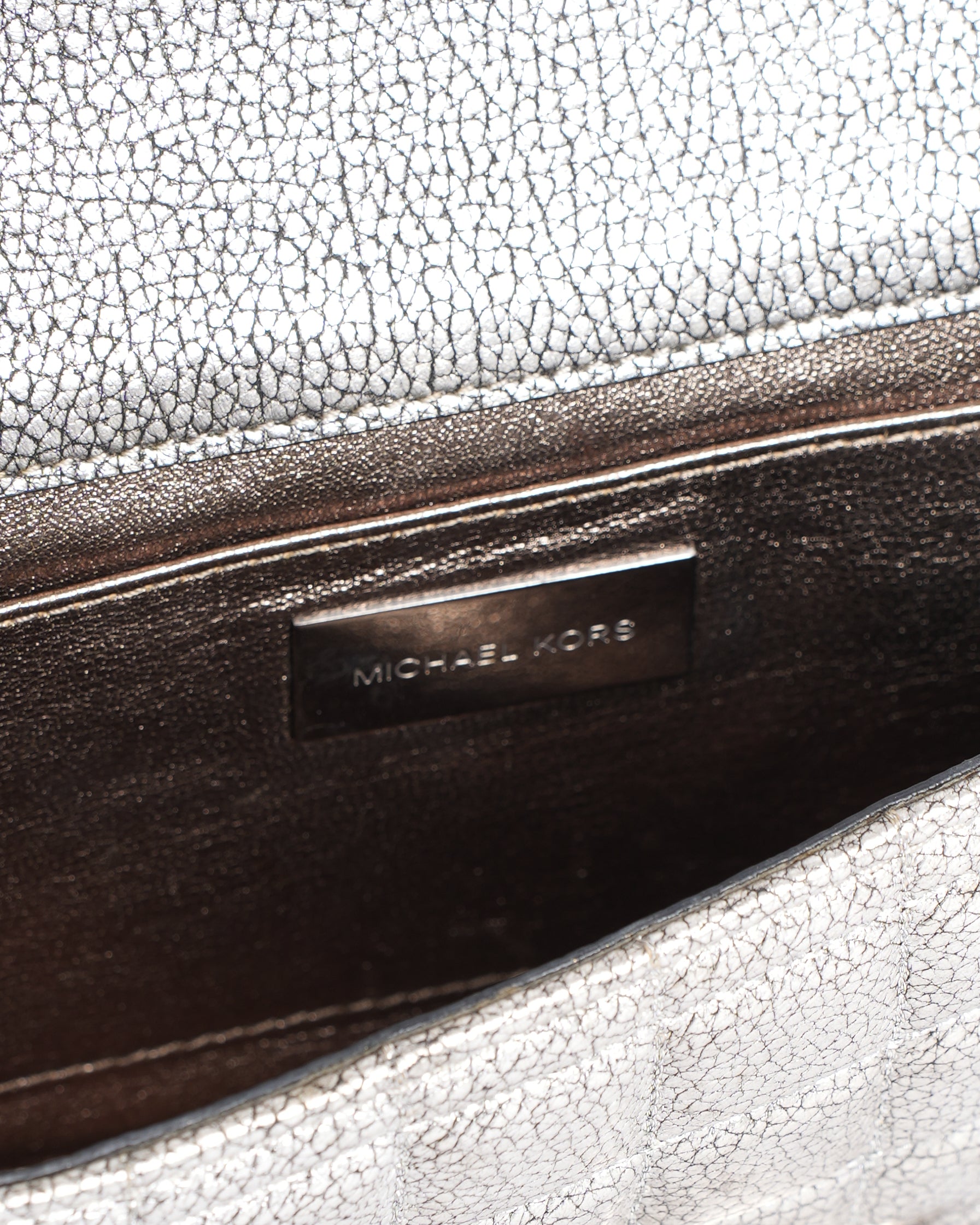 Michael Kors Quilted Silver Crossbody Bag