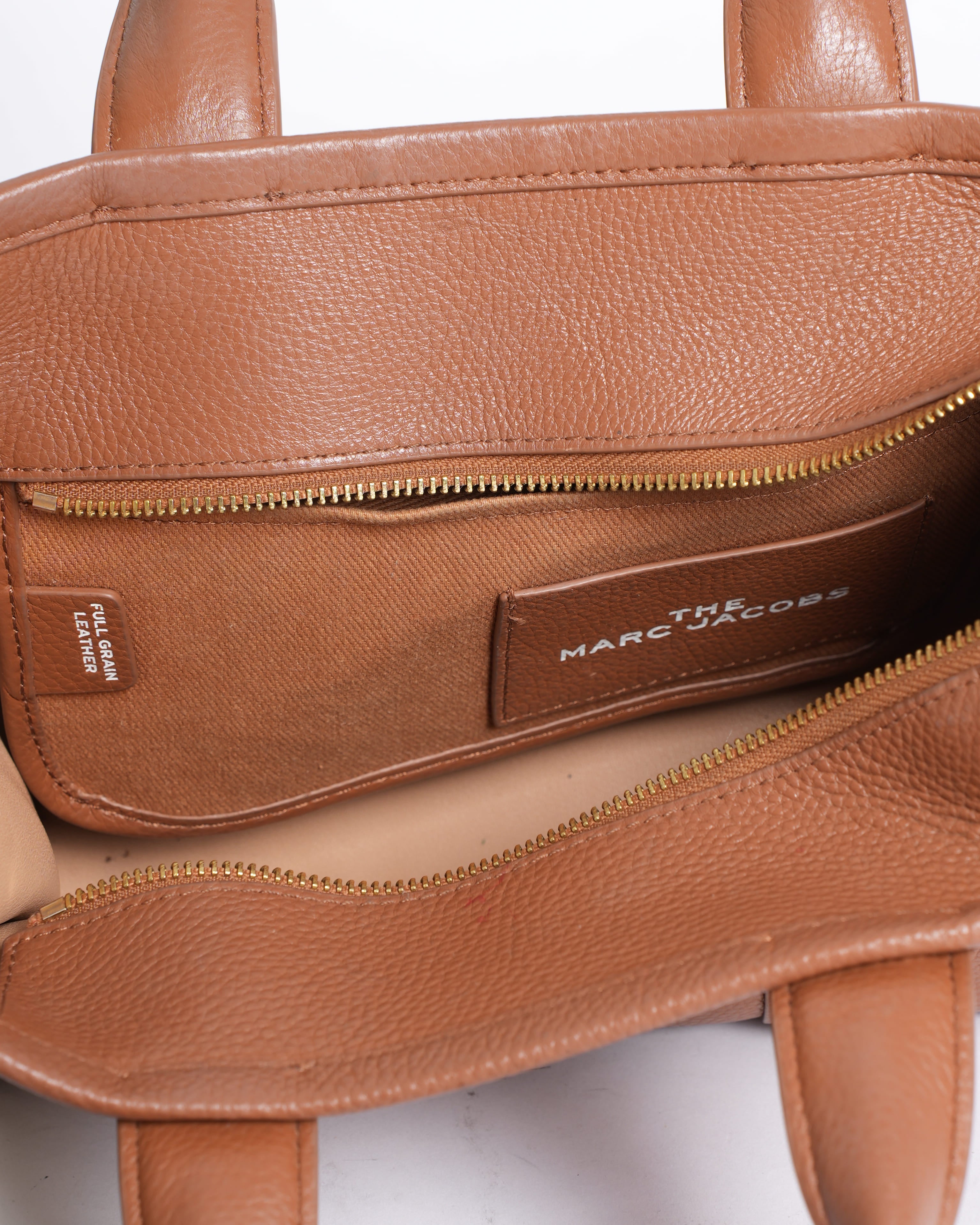 Marc Jacobs Mini Top Handle Bag with Crossbody Strap in Brown