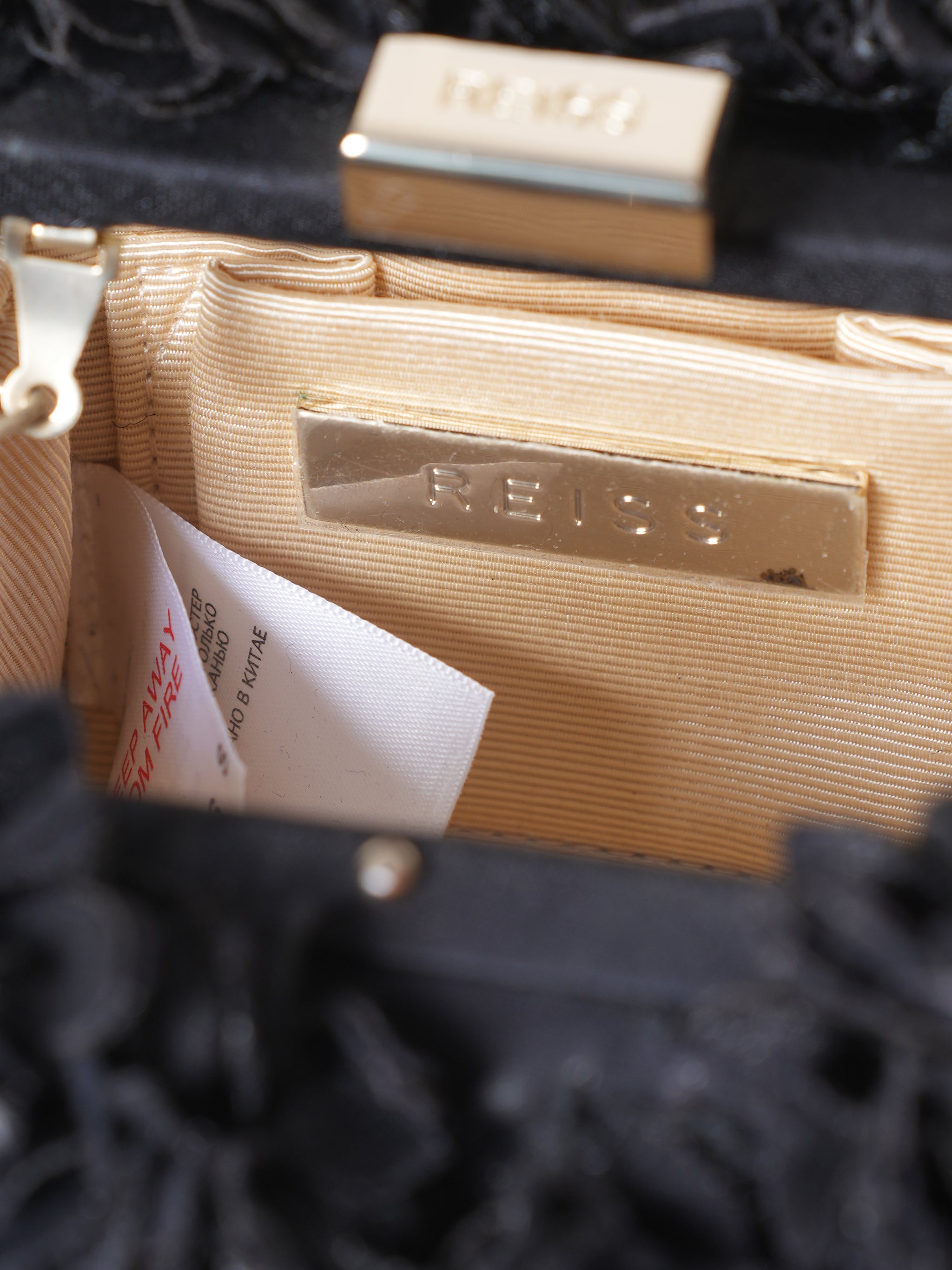 Reiss Black Crossbody Bag