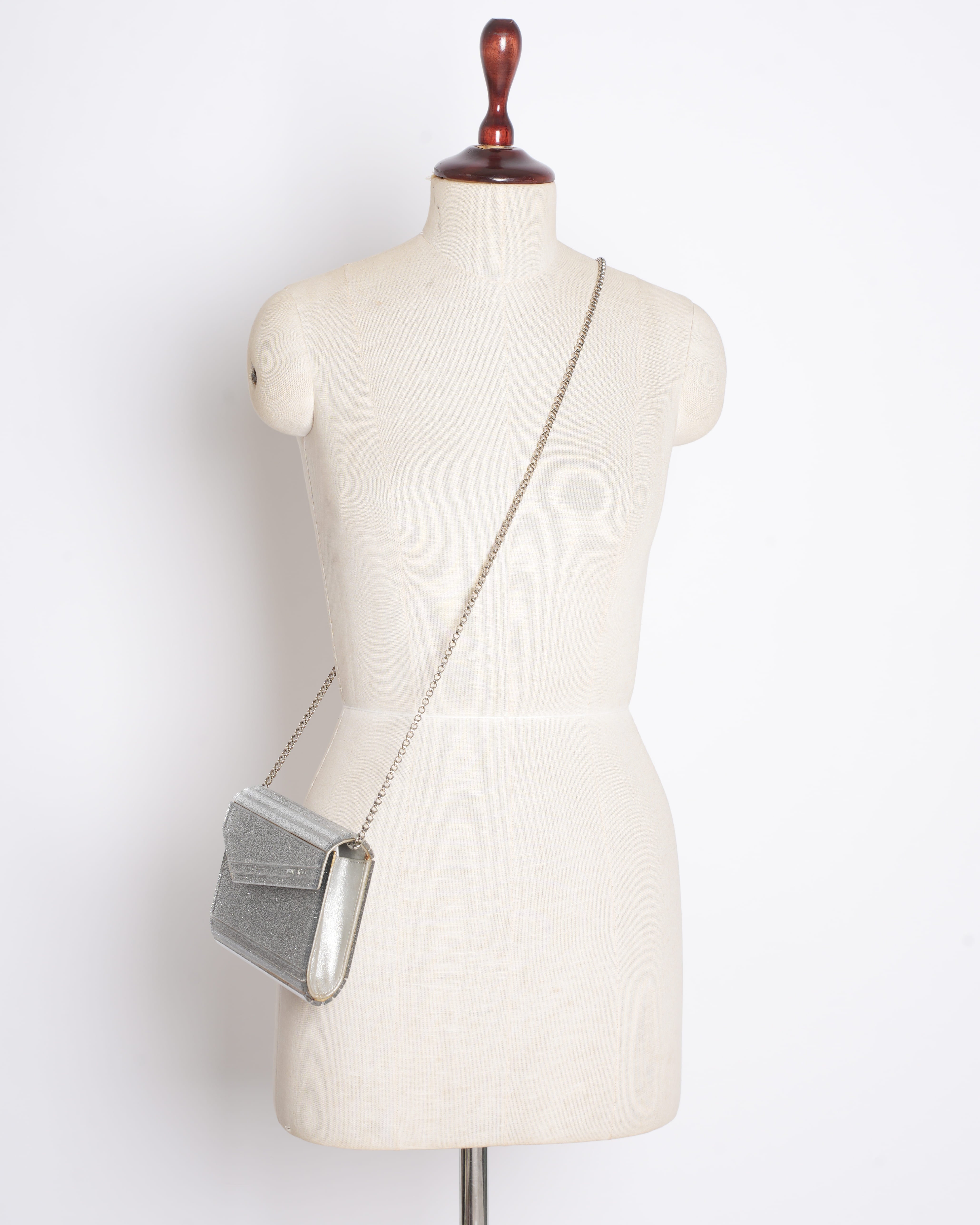 Jimmy Choo Acrylic Shimmer Crossbody Bag