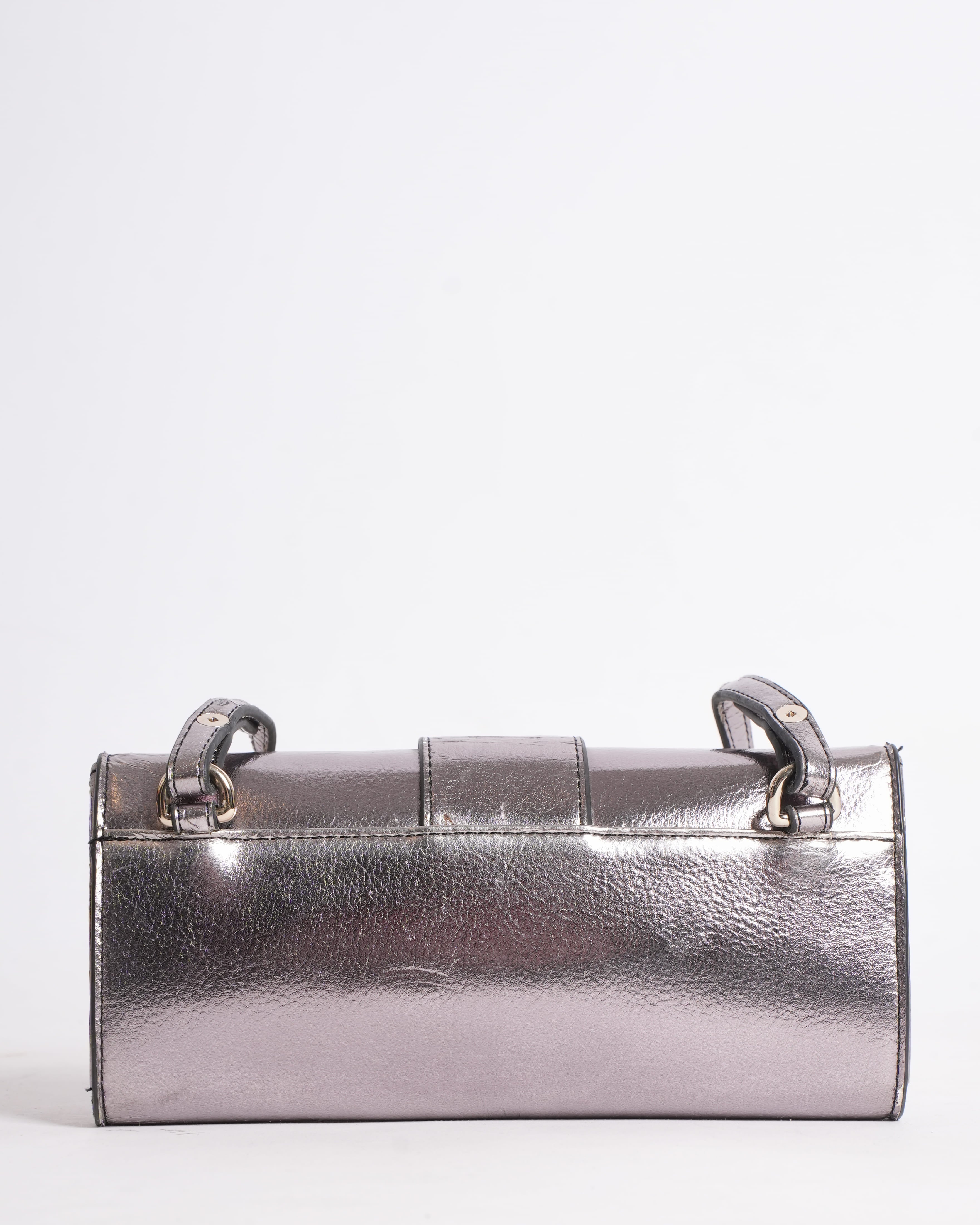 Armani Exchange Silver Metallic Crossbody Bag