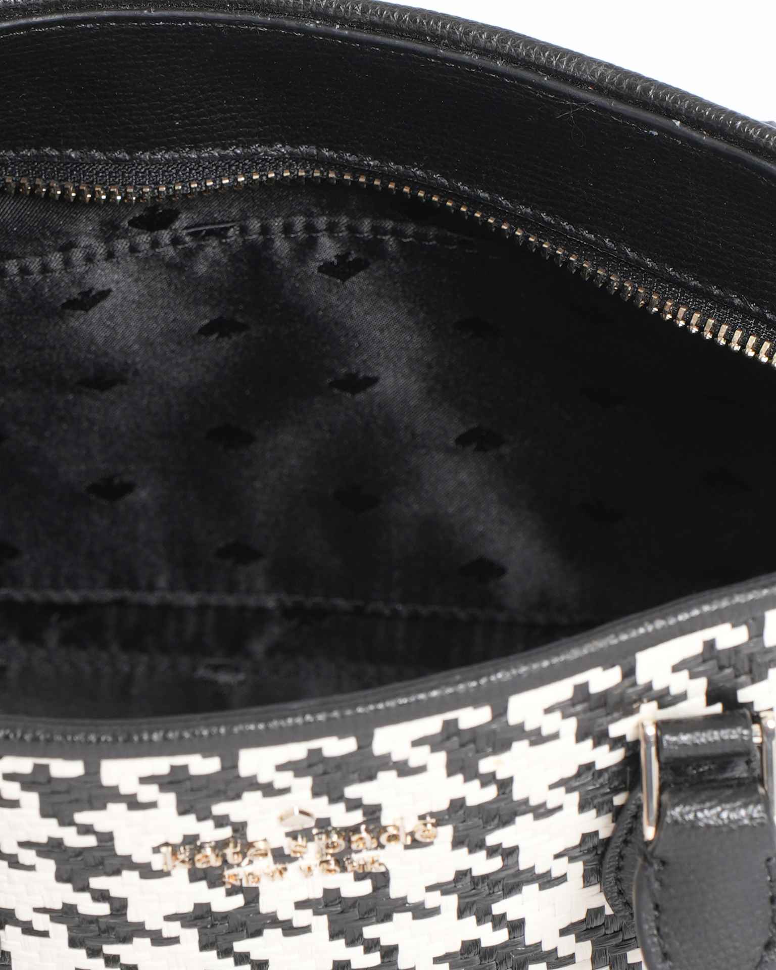 New Kate Spade New York Darcy Top Handle Bag in Black & White