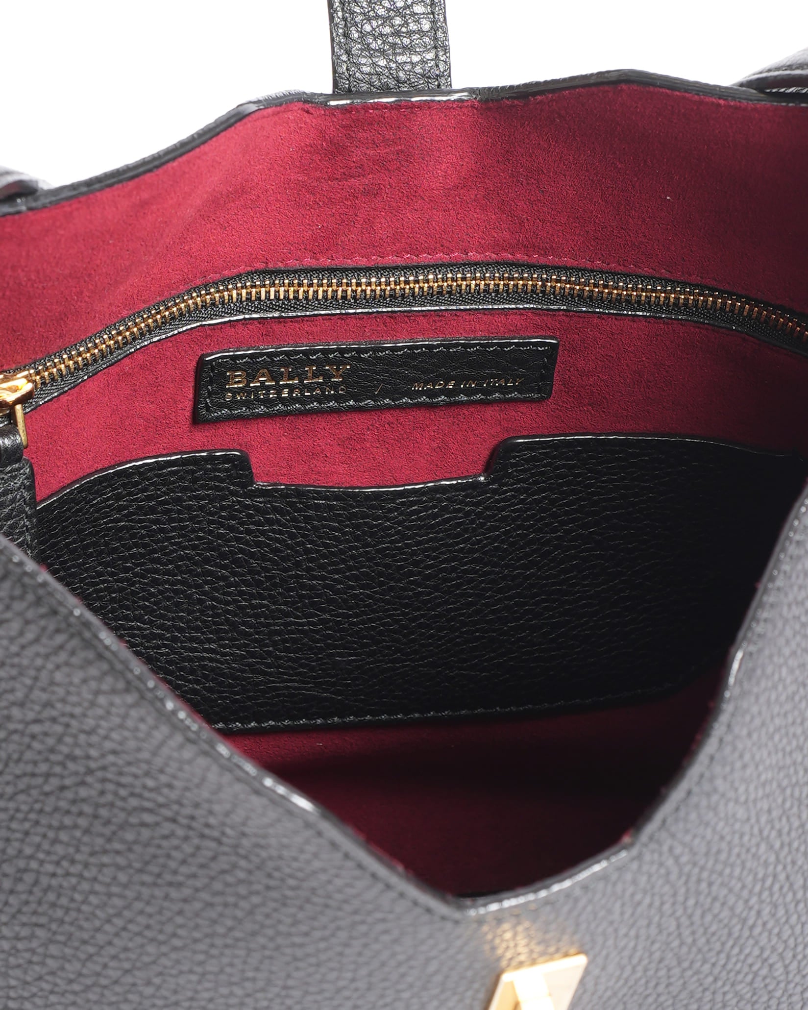 Bally black leather shoulder bag