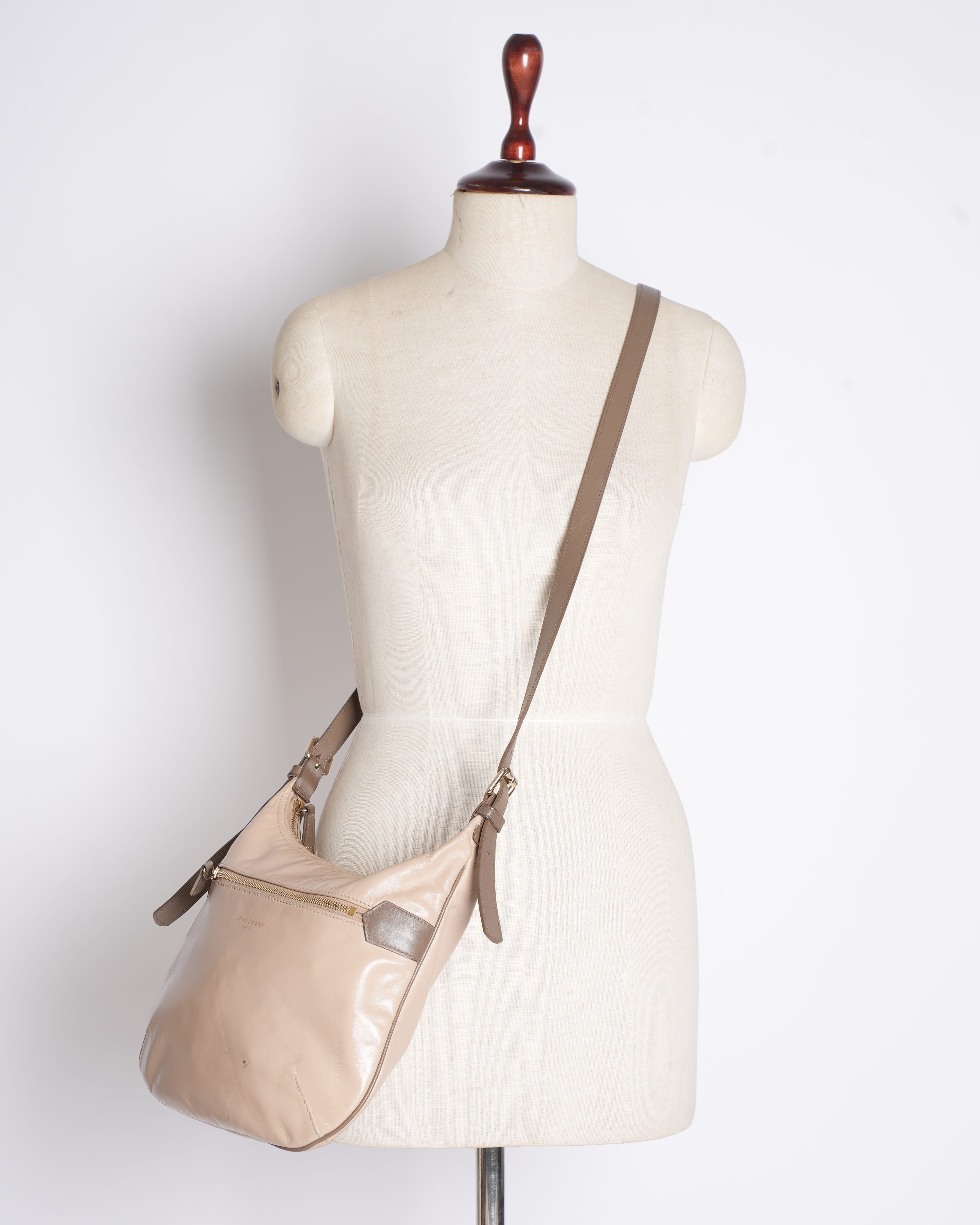 Longchamp Beige Sling Bag