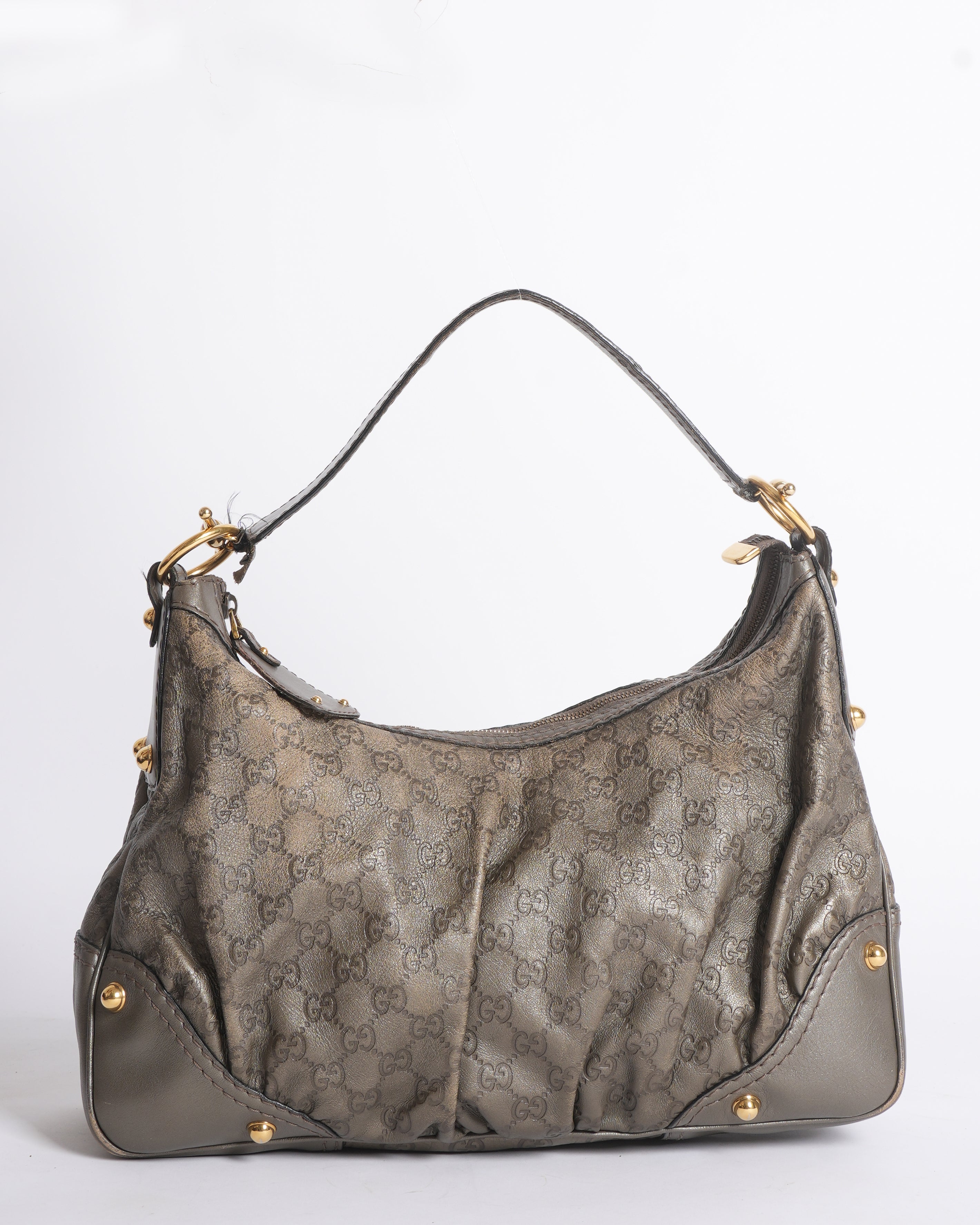Gucci guccisima jockey leather shoulder bag
