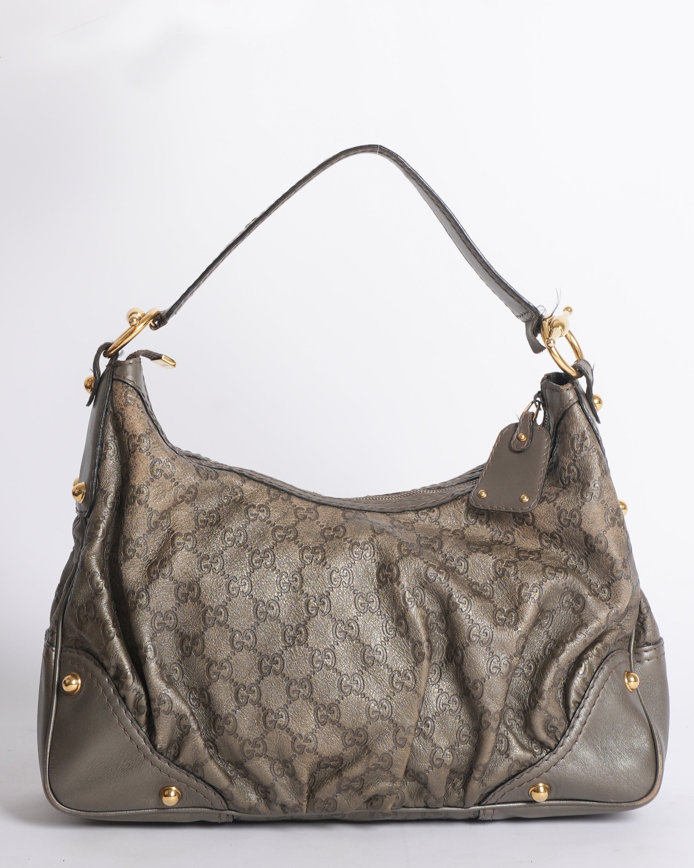 Gucci guccisima jockey leather shoulder bag