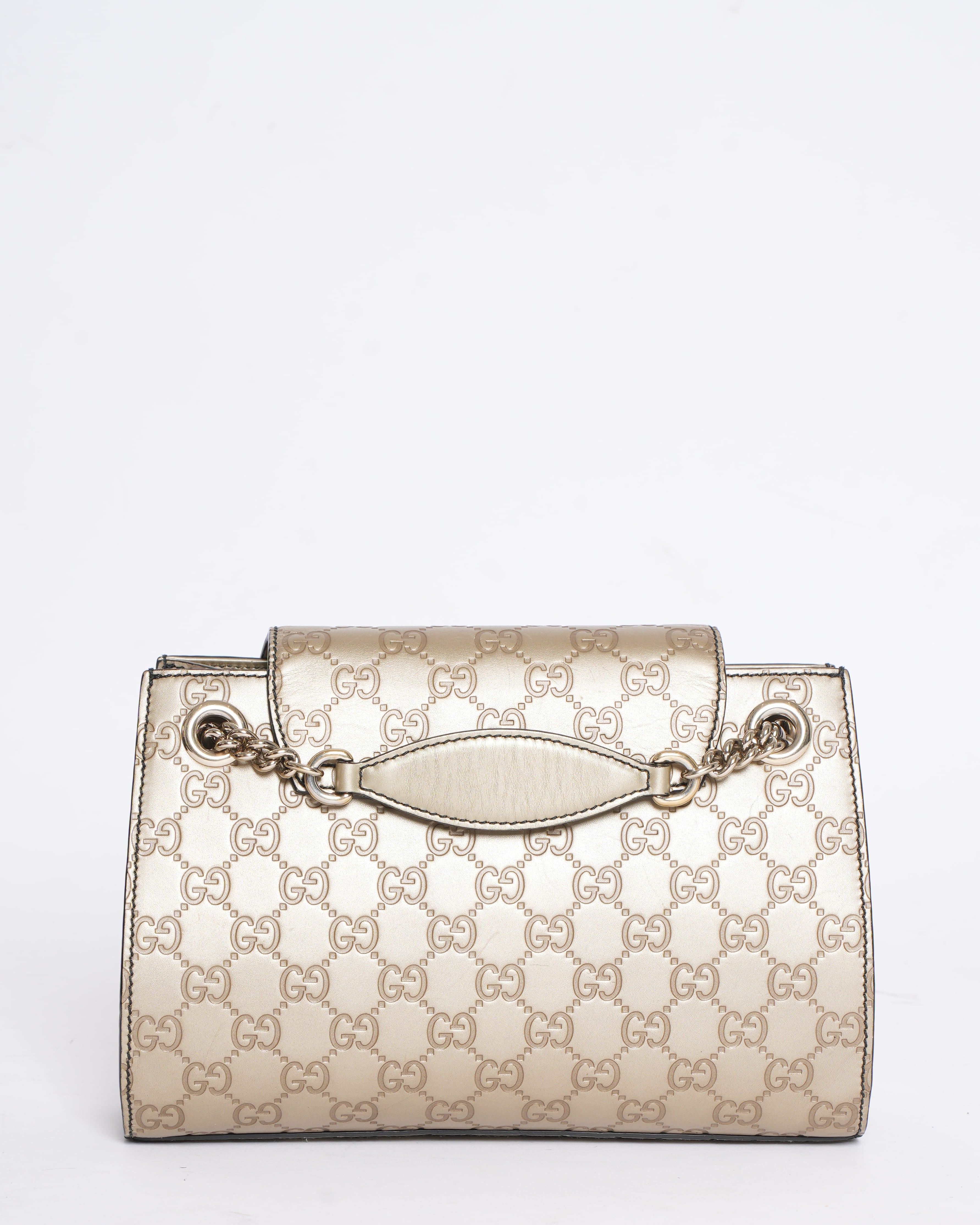 Gucci Emily Small Shoulder Bag In Gold Tone