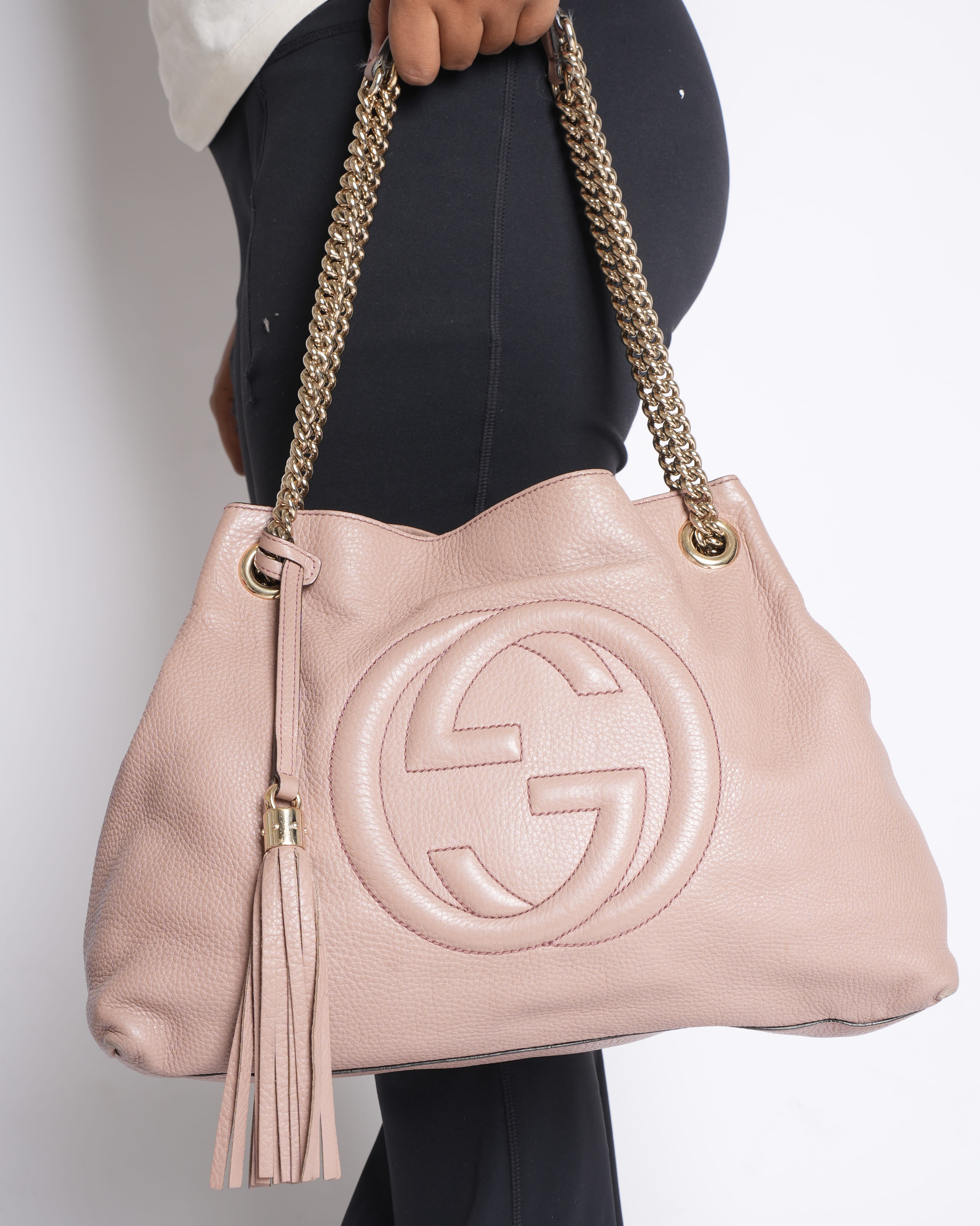 Gucci Soho Shoulder Bag in Beige