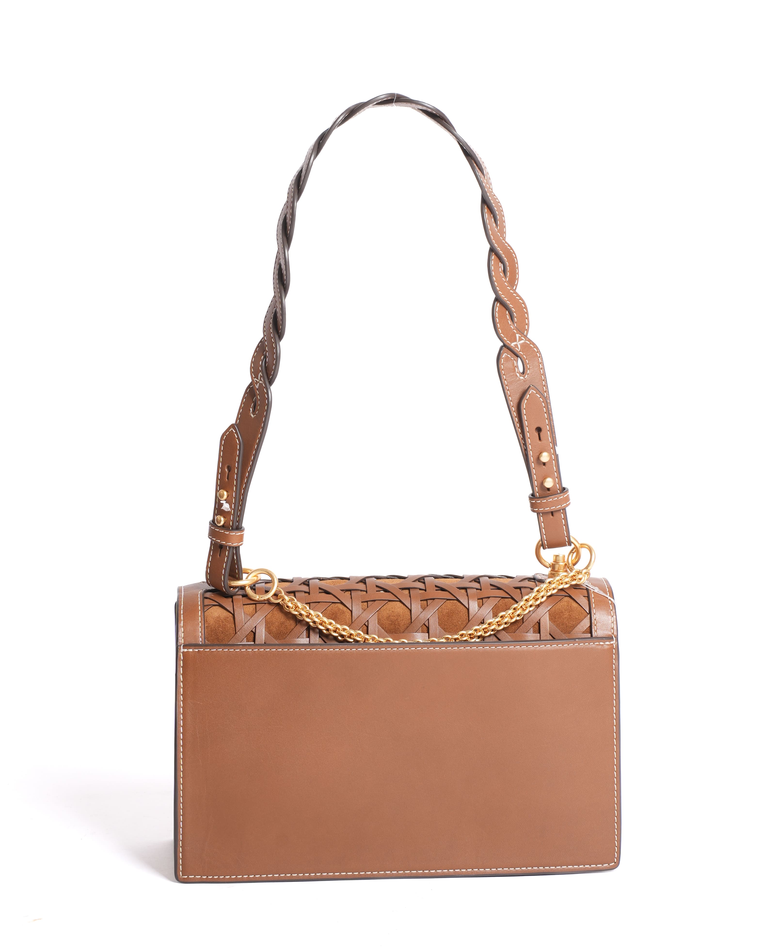 Tory Burch Miller Basket Weave Shoulder Bag