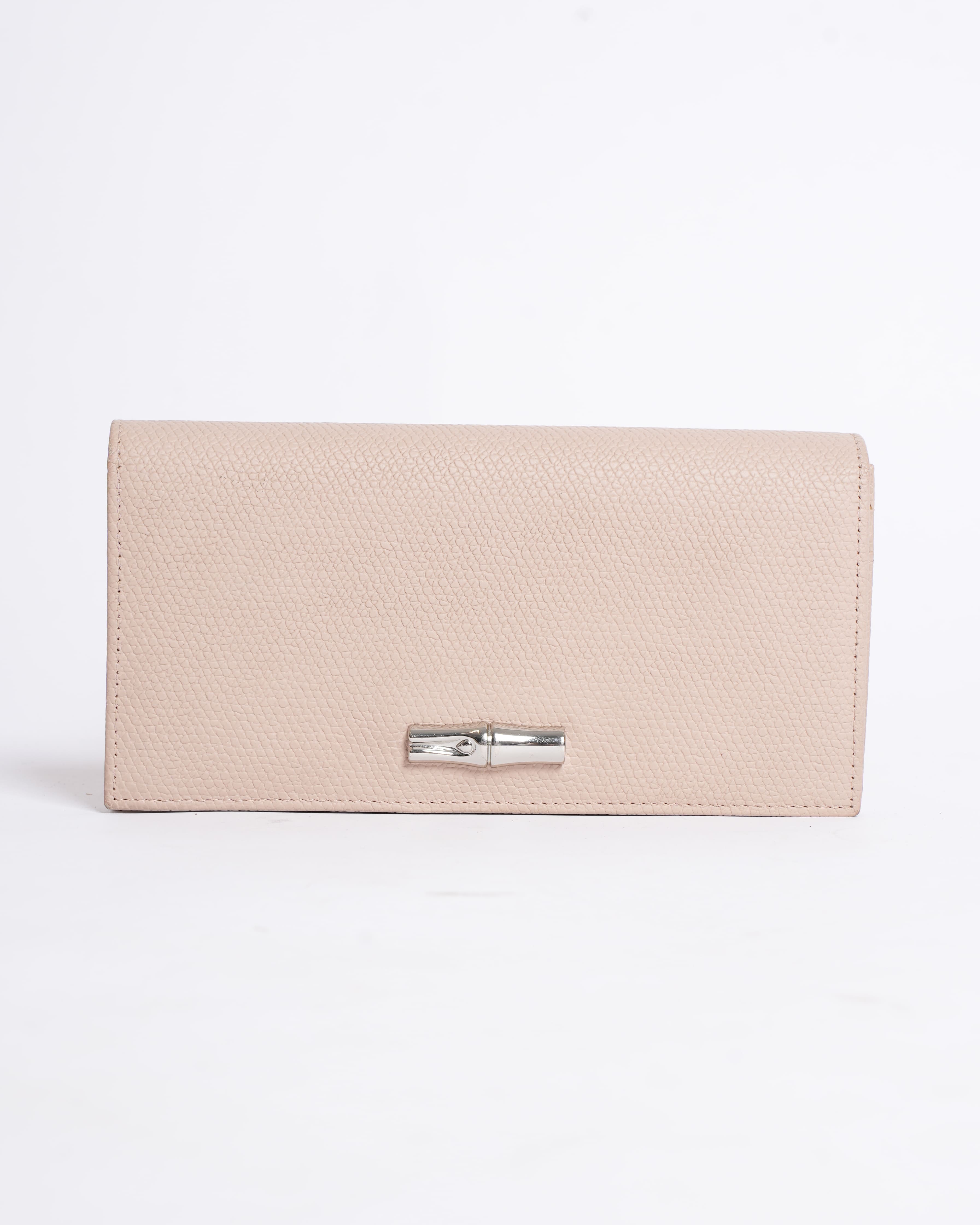 Longchamp Clay Roseau Medium Continental Wallet