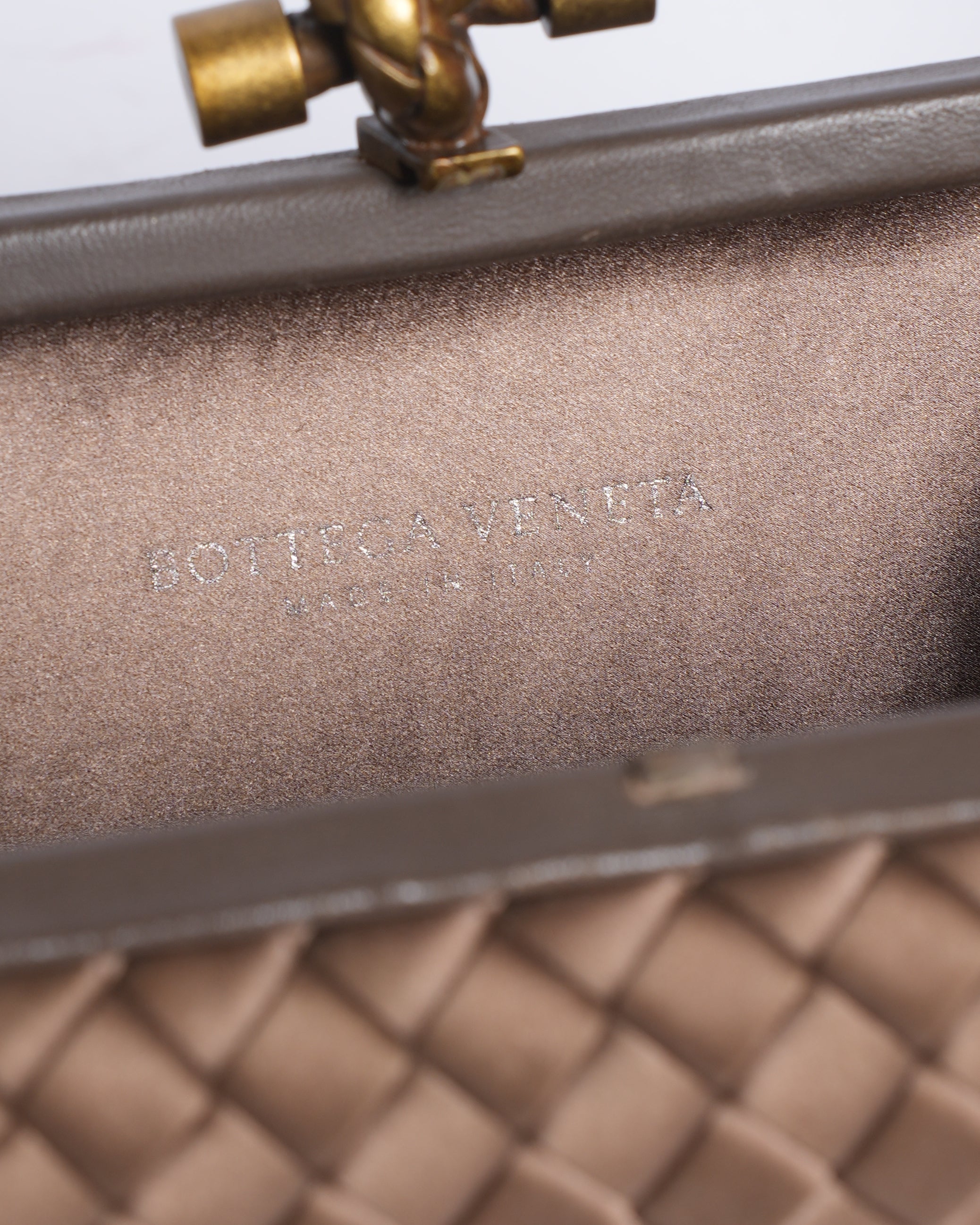 Bottega Veneta knot Pleated Silk Clutch