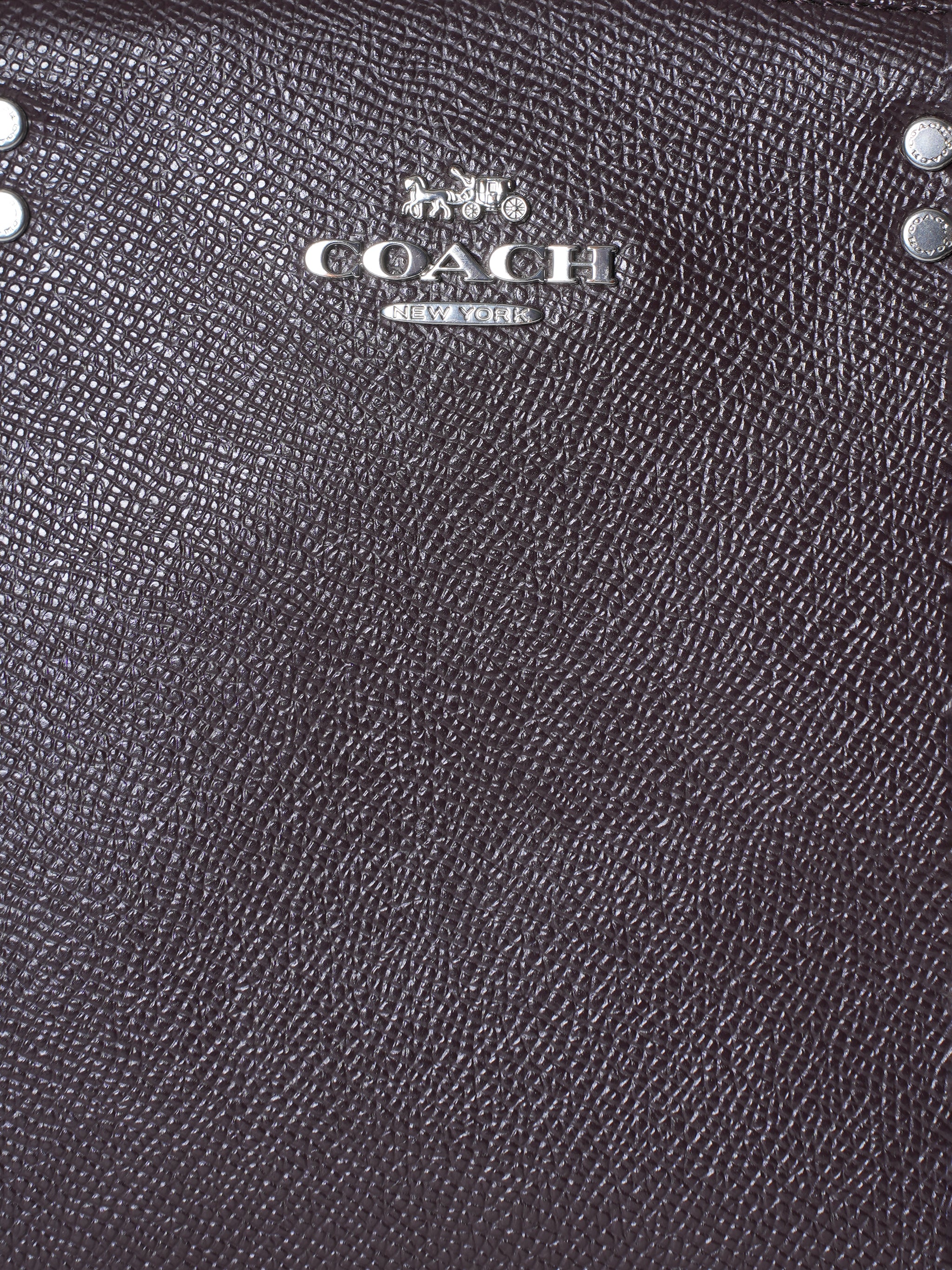 Coach Burgundy Python Embossed & Leather Carry All Satchel