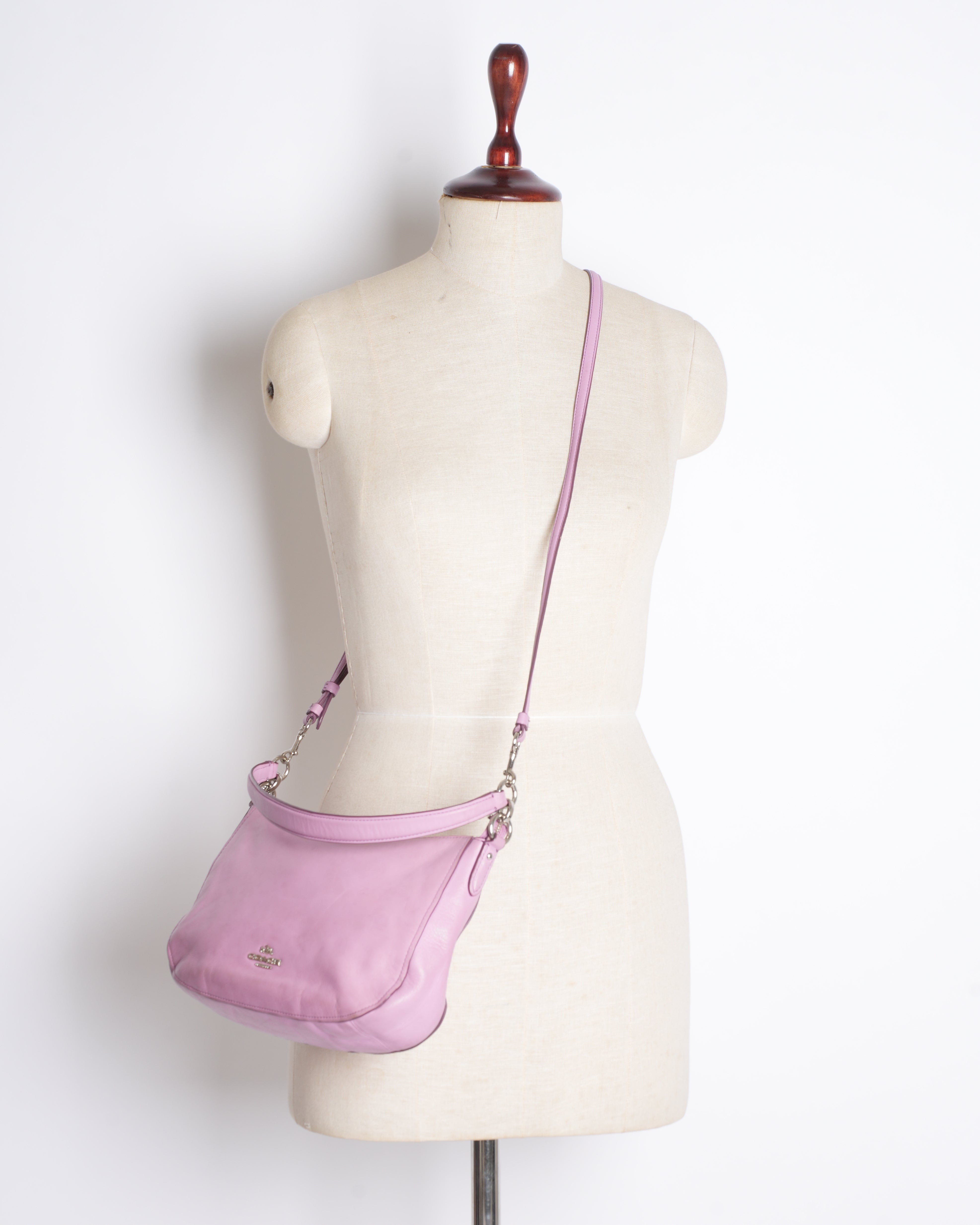 Coach pink leather shoulder bag