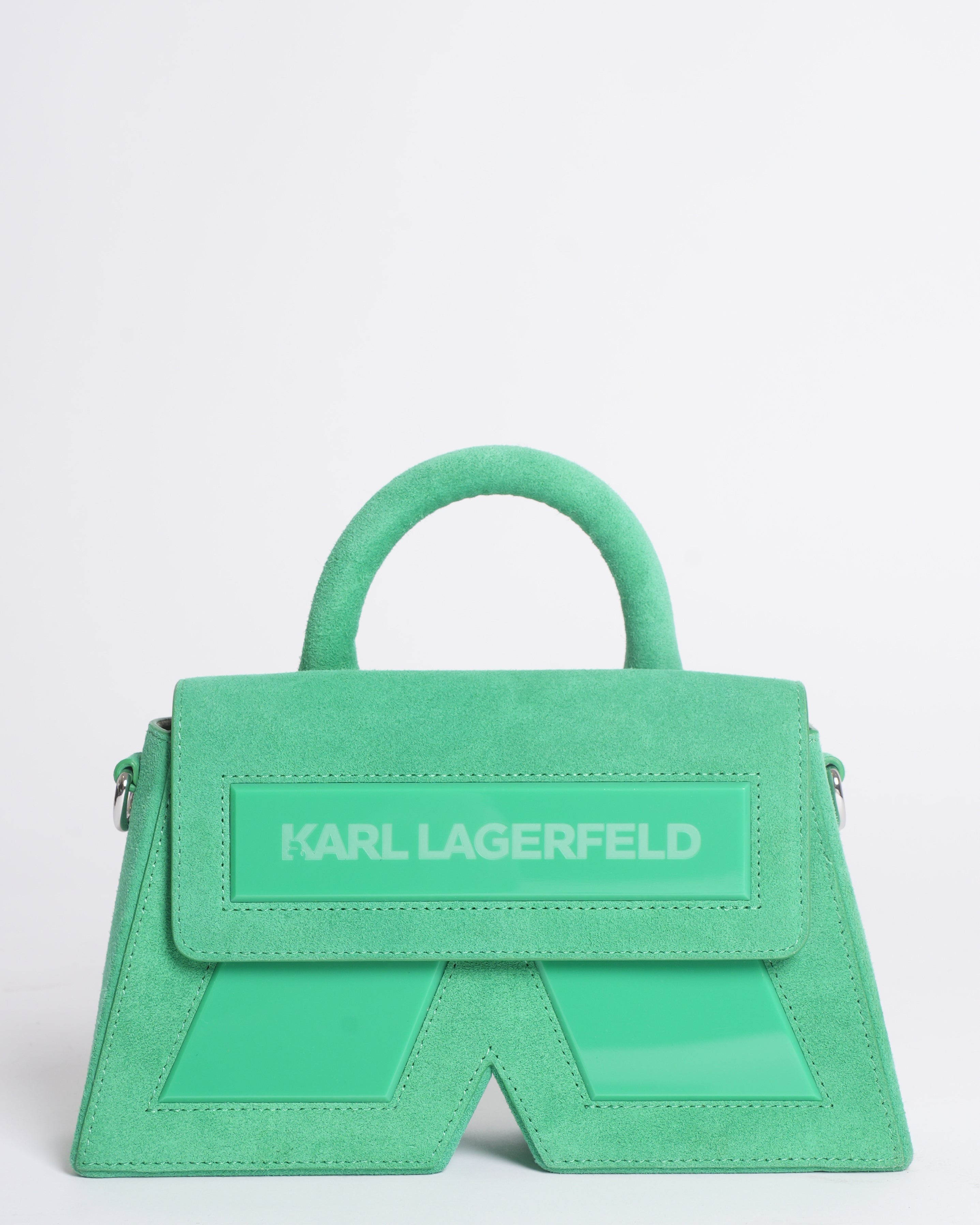 New Karl Lagerfeld Icon K Crossbody In Suede