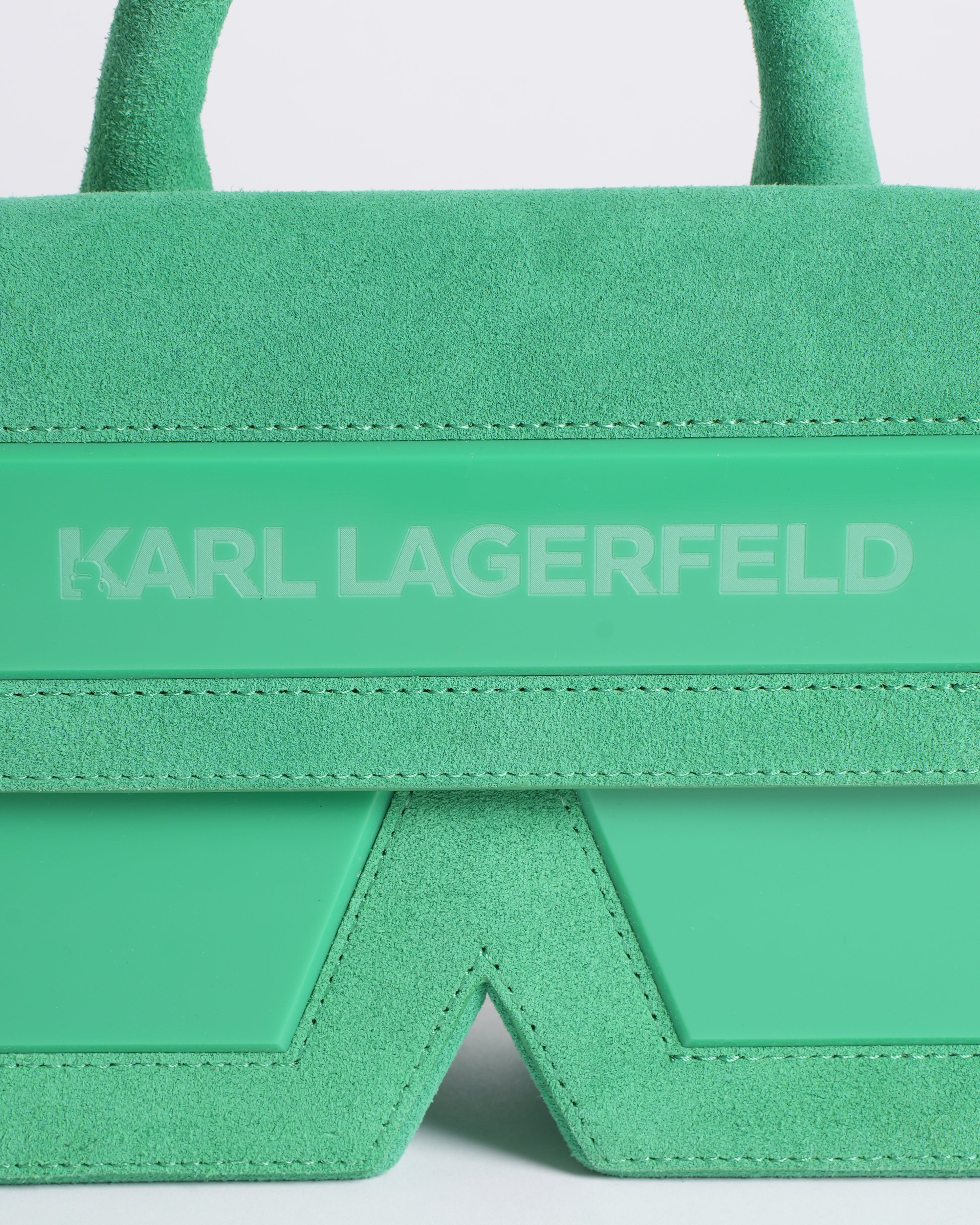 New Karl Lagerfeld Icon K Crossbody In Suede