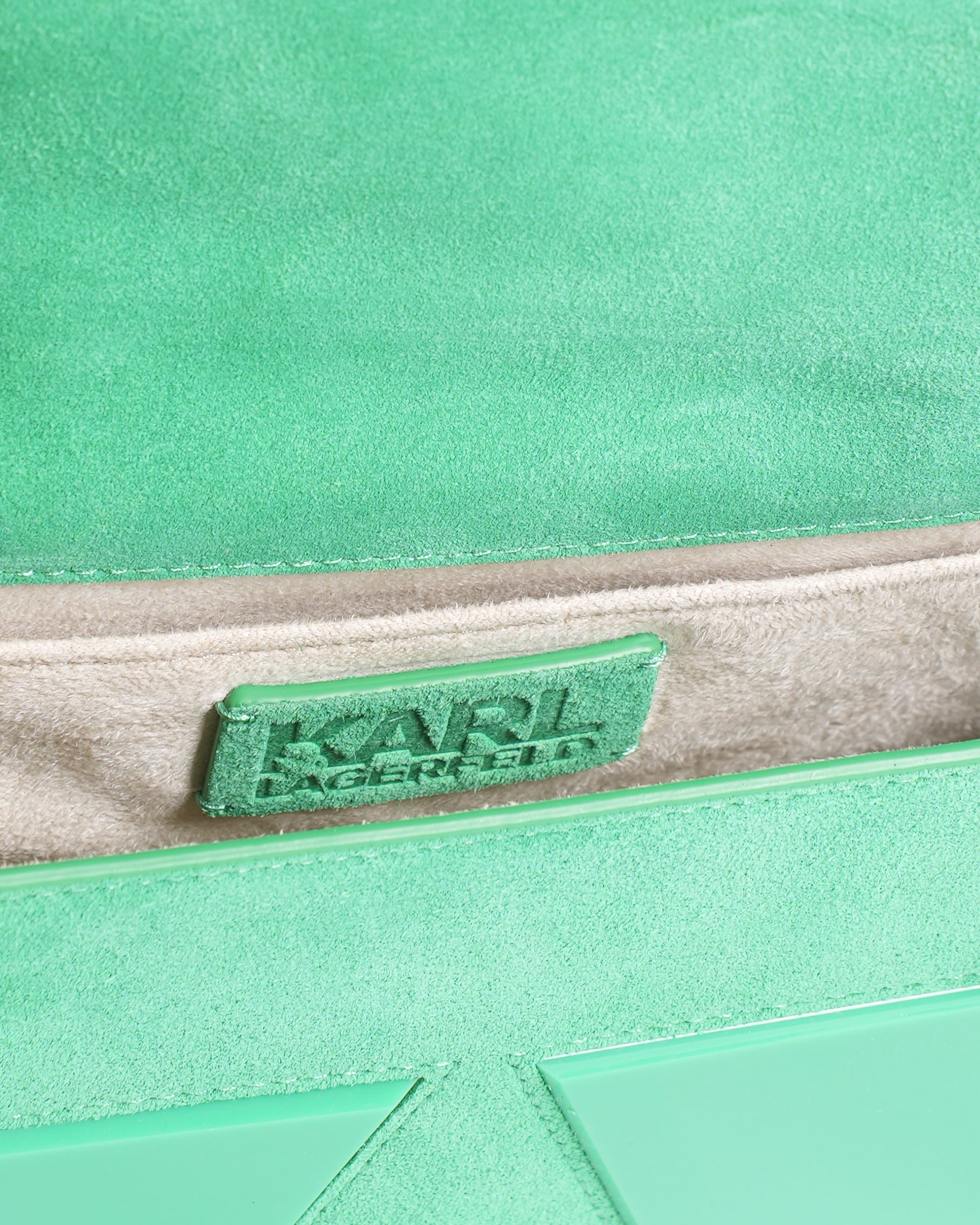 New Karl Lagerfeld Icon K Crossbody In Suede