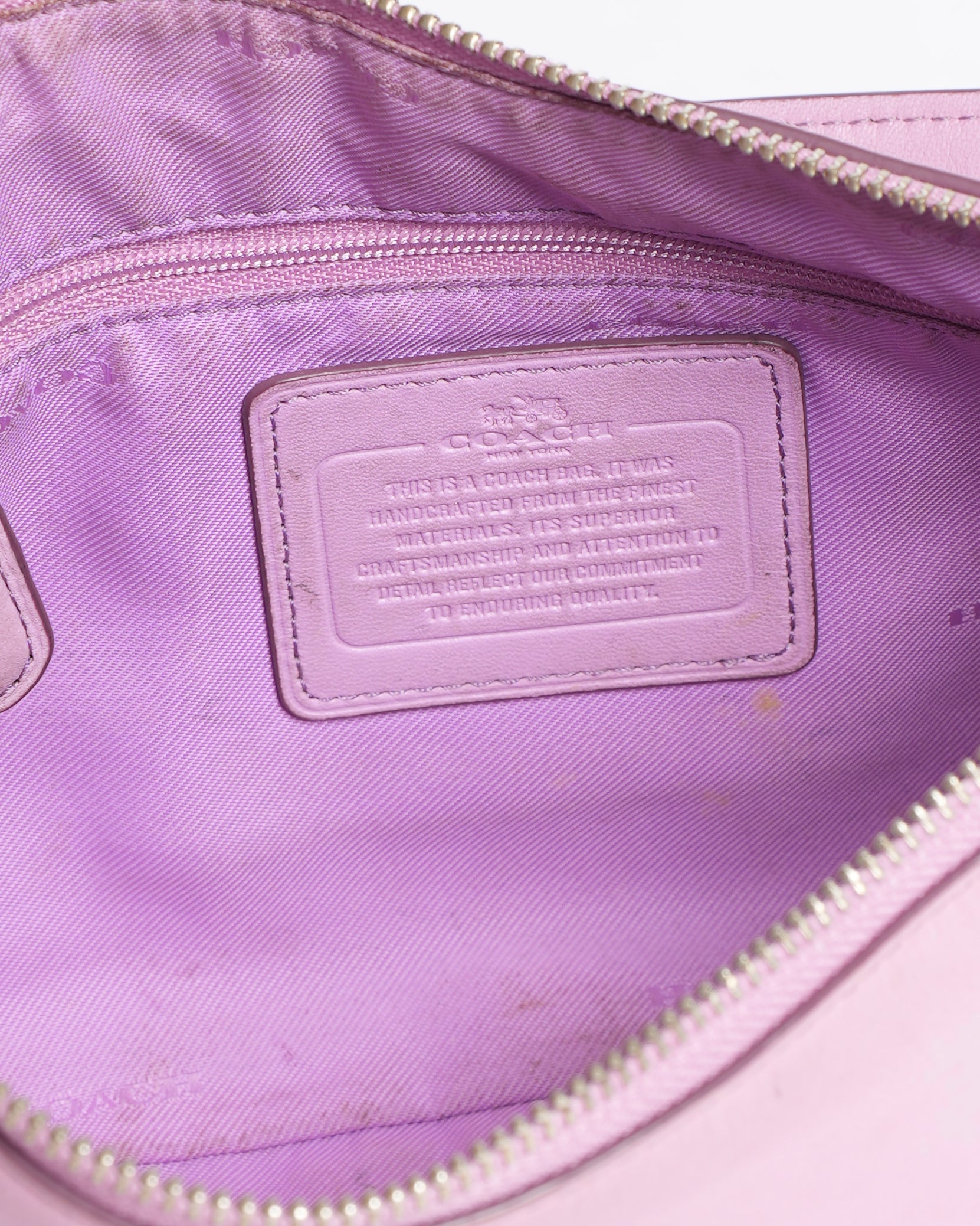 Coach pink leather shoulder bag