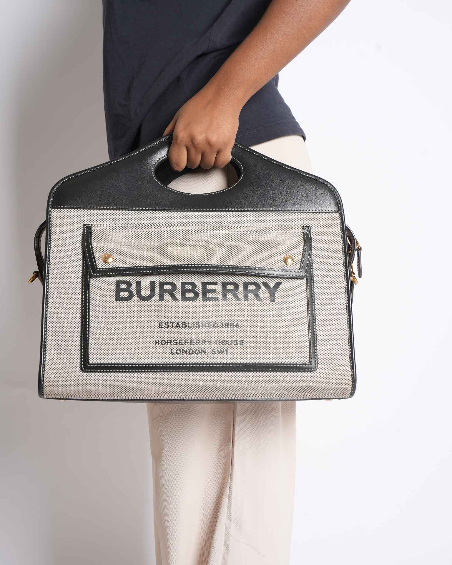 New Burberry Messenger Large Pocket Handbag