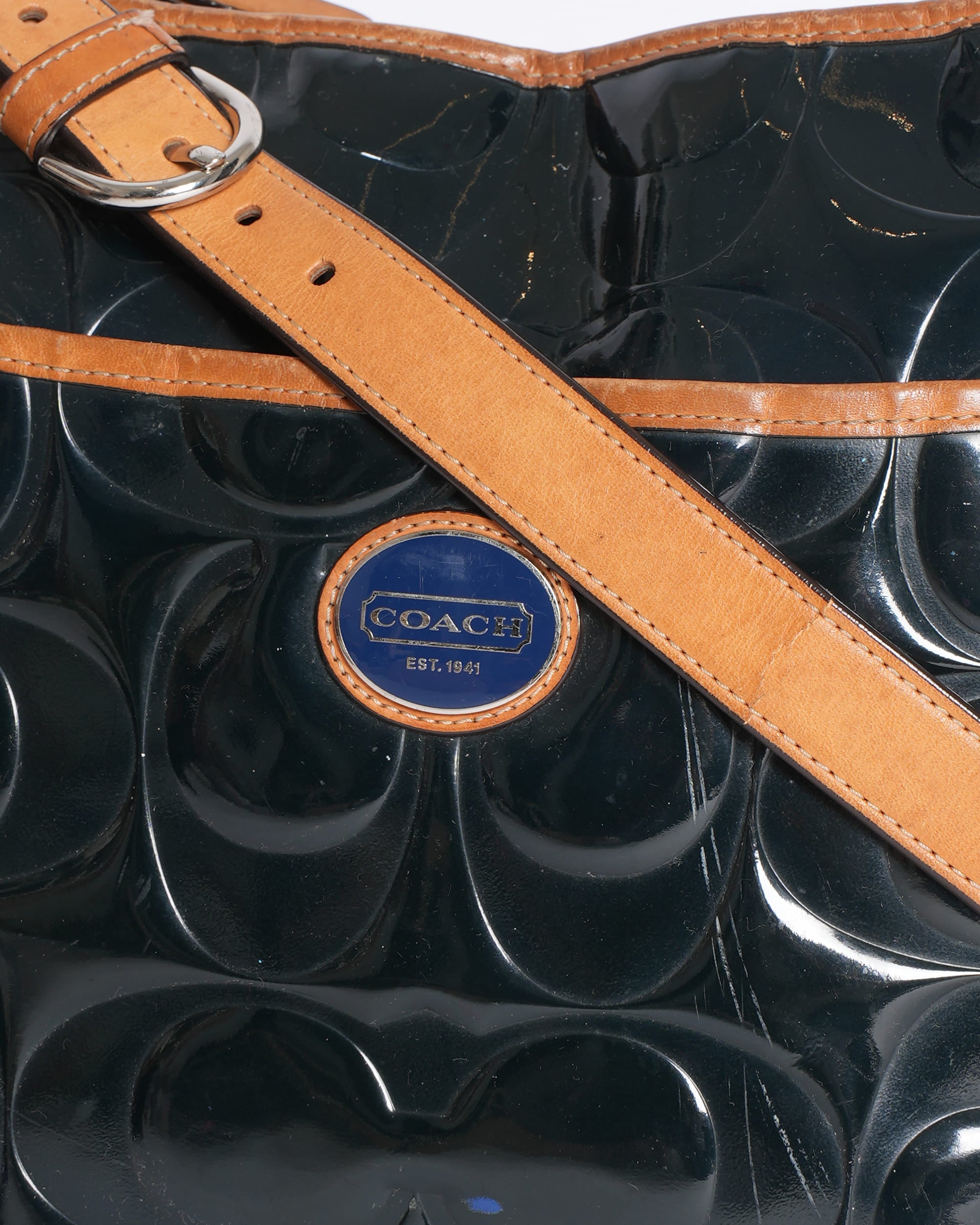 Coach Peyton Patent Monogram Crossbody Bag