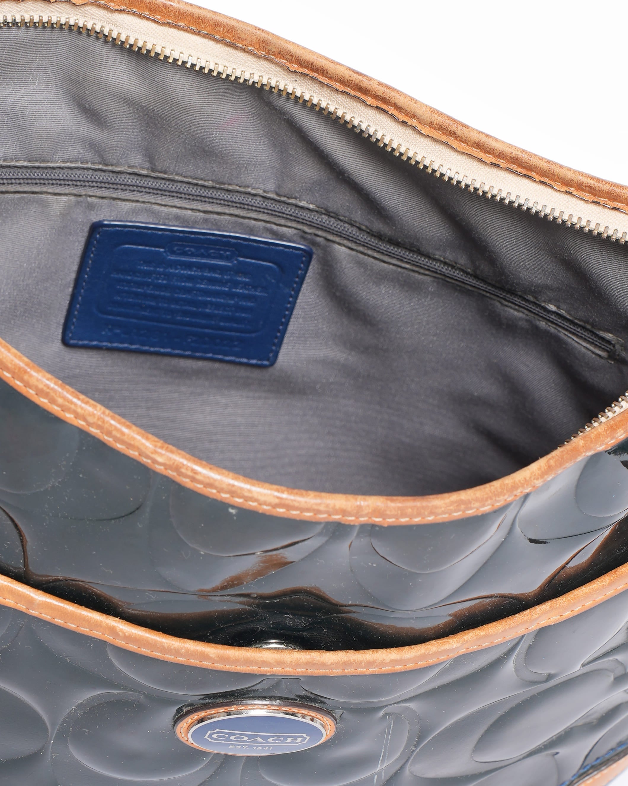 Coach Peyton Patent Monogram Crossbody Bag