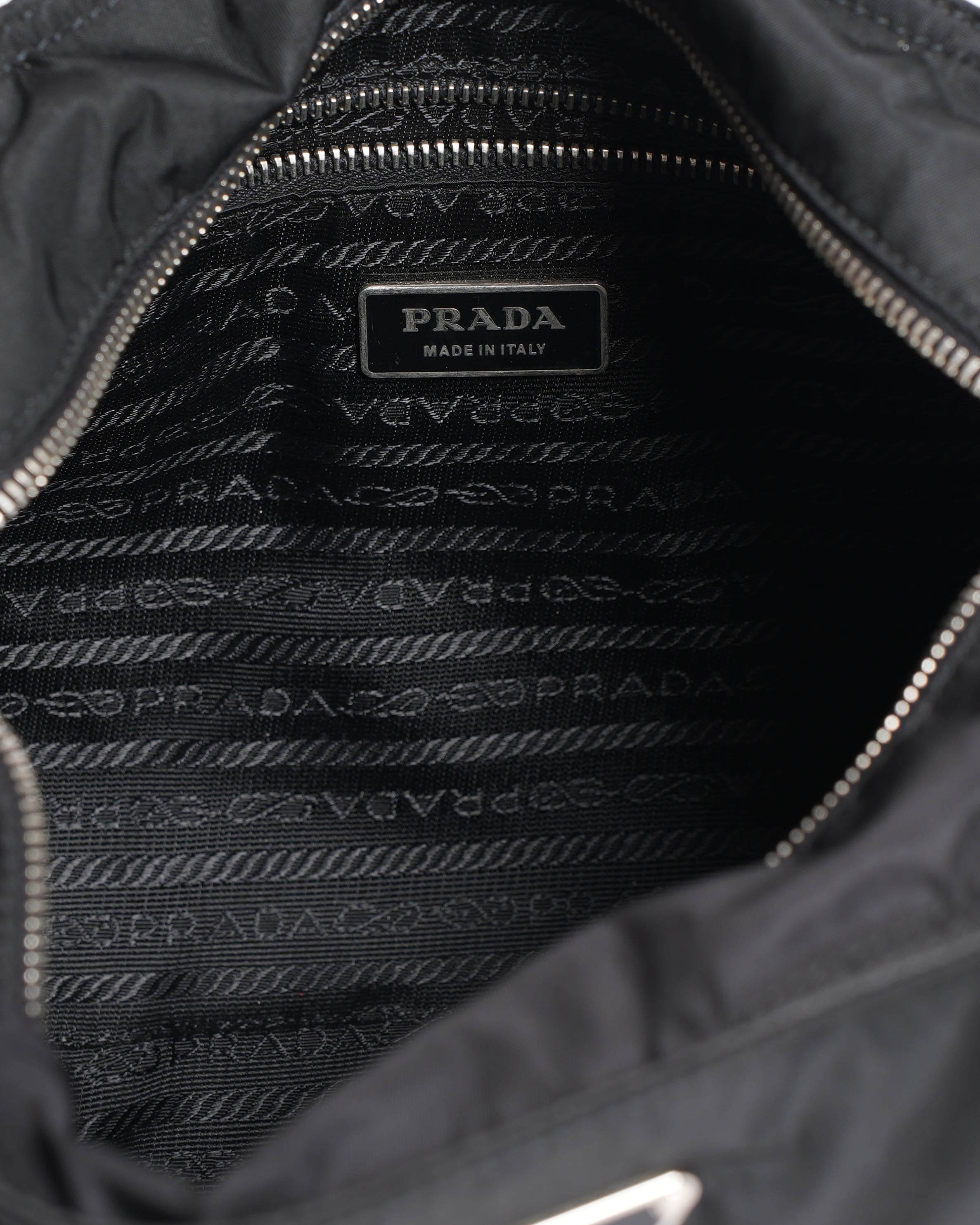 Prada Nylon Shoulder Bag In Black