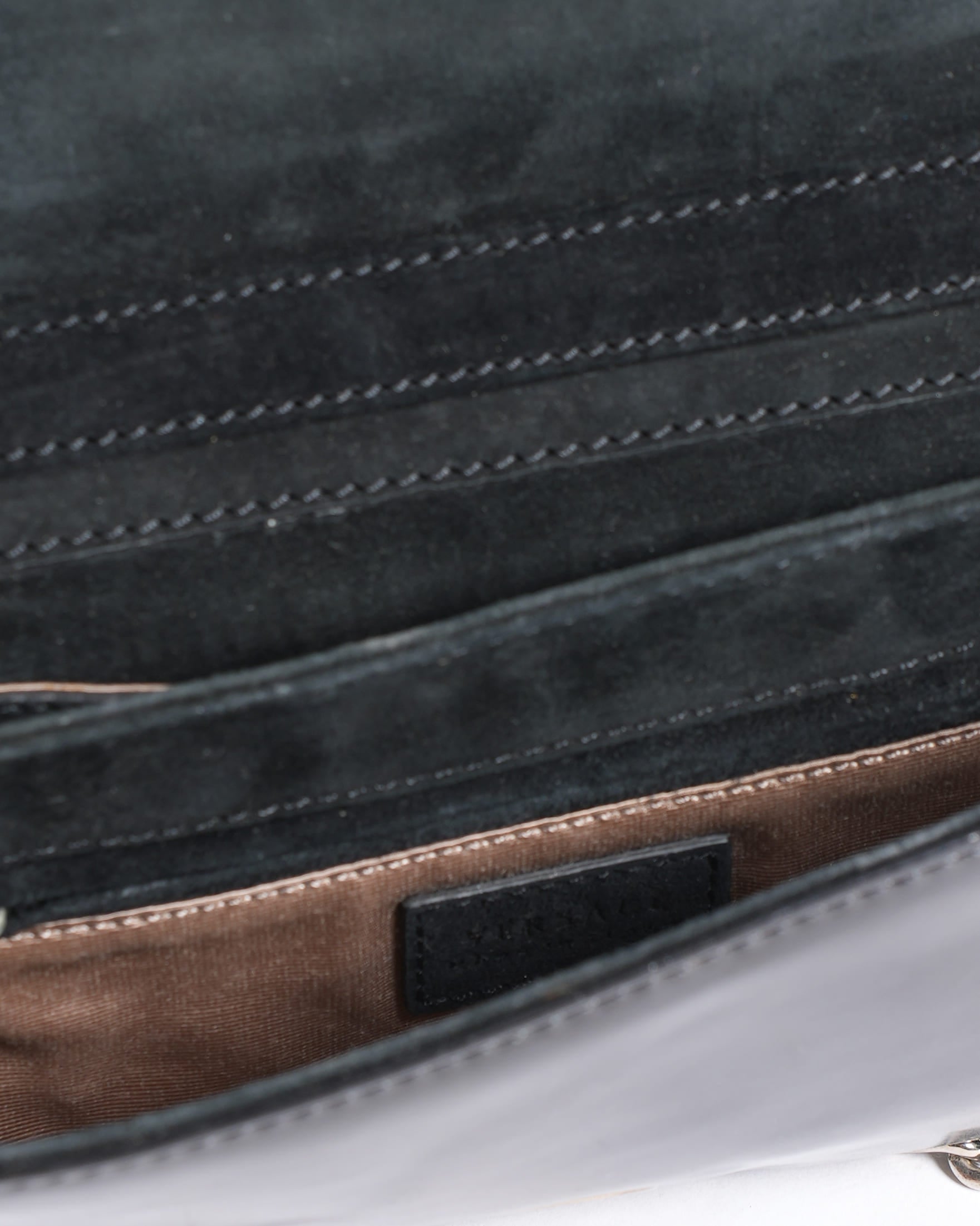 Versace Goddess Patent Leather Shoulder Bag in Black