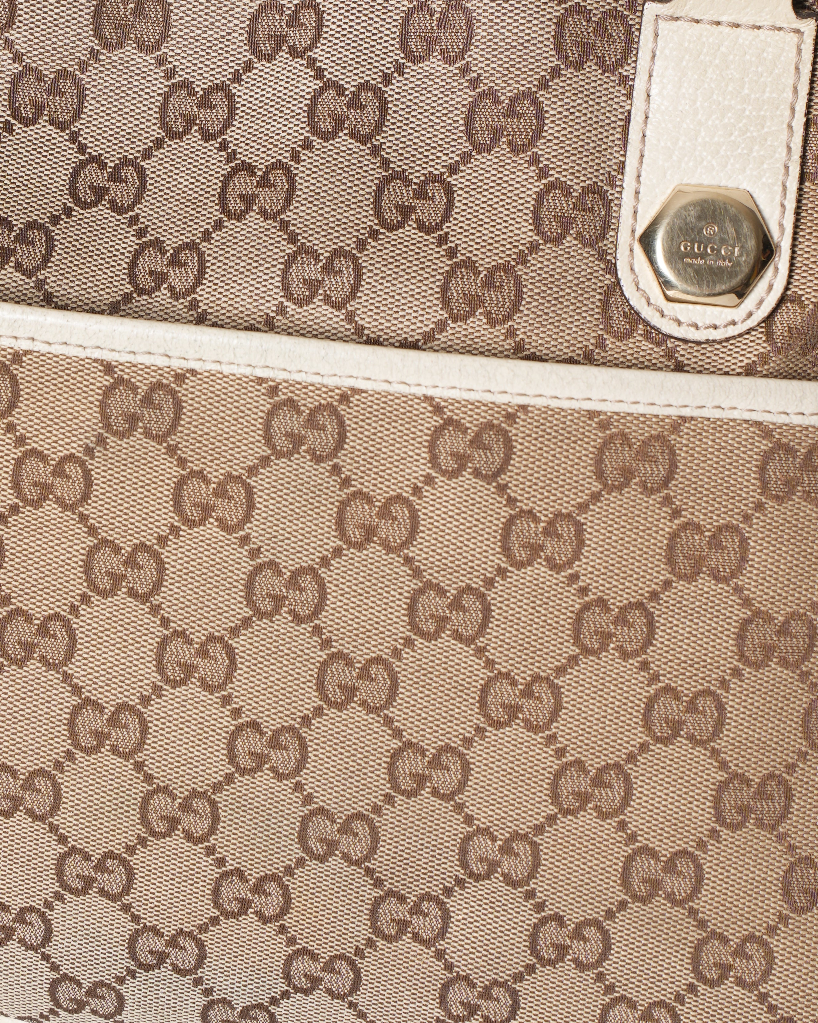 Gucci Charmy Shoulder Bag In GG Canvas & Leather