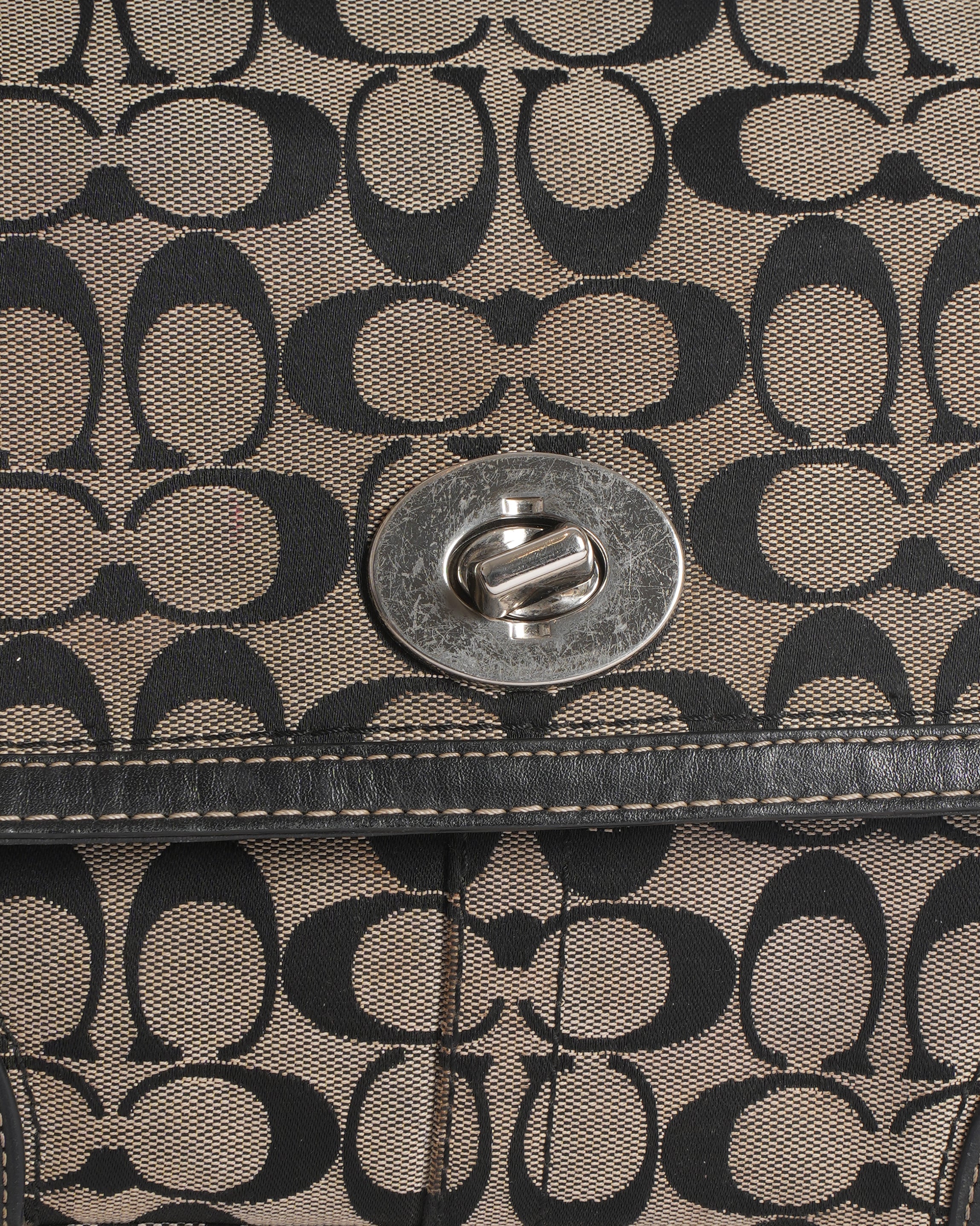 Coach Monogram Canvas Bag in Black